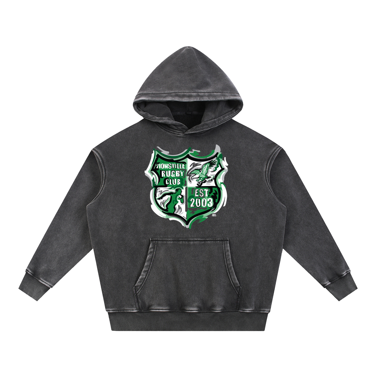 Zionsville Rugby Fleece Oversize Hoodie (Oversized, Order a size down for a more normal fit.)(2 Colors)