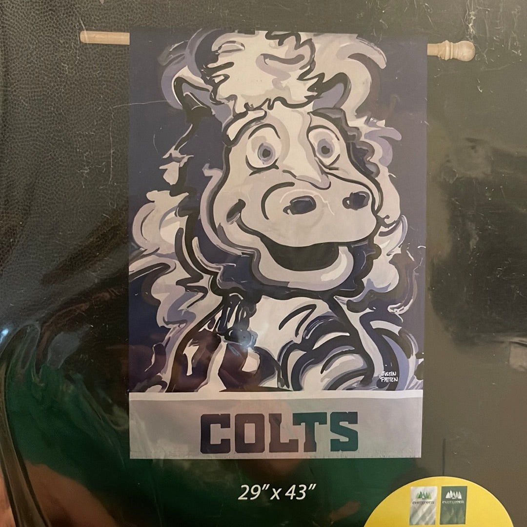 Indianapolis Colts Mascot House Flag 29" x 43" by Justin Patten