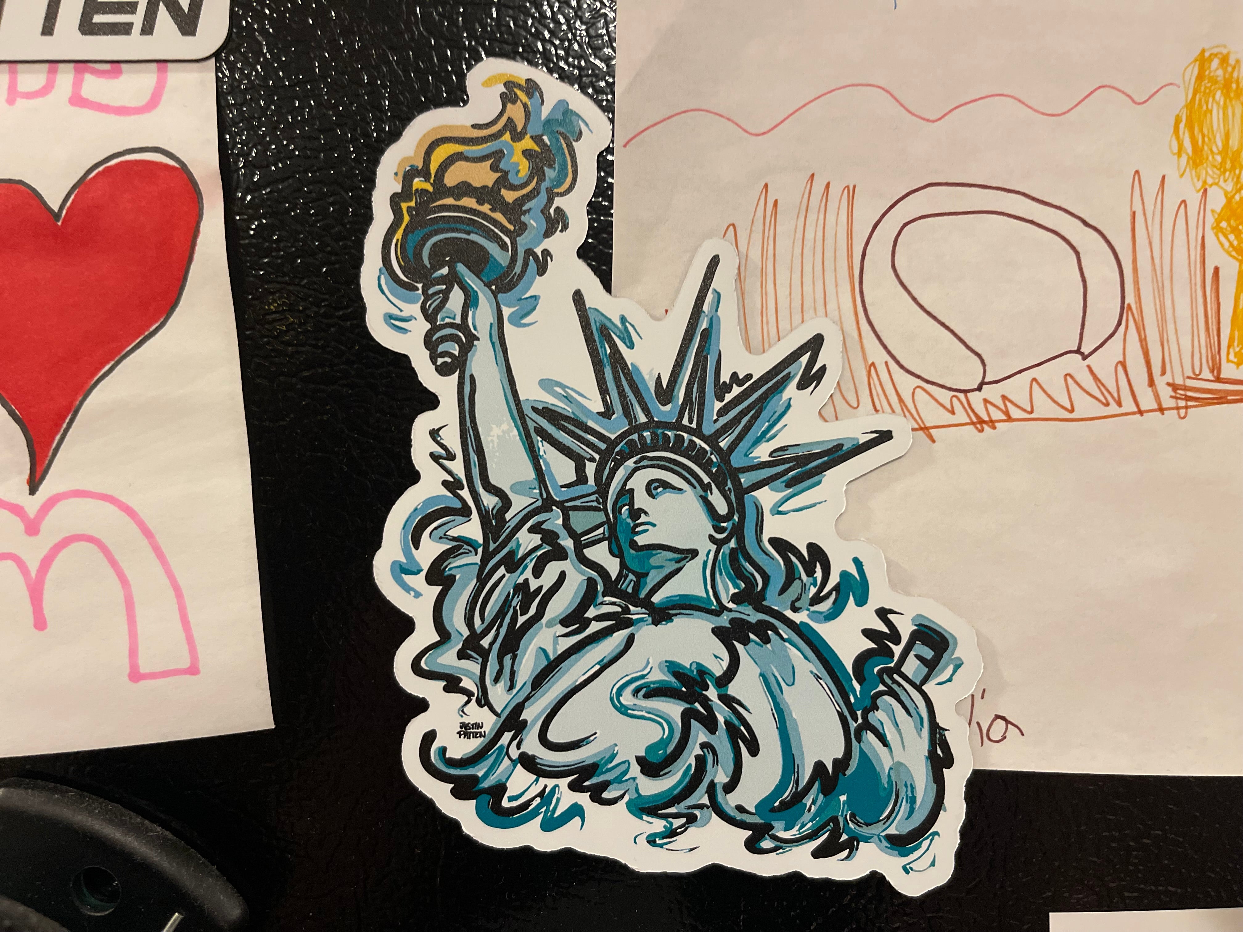 Statue of Liberty Magnet by Justin Patten