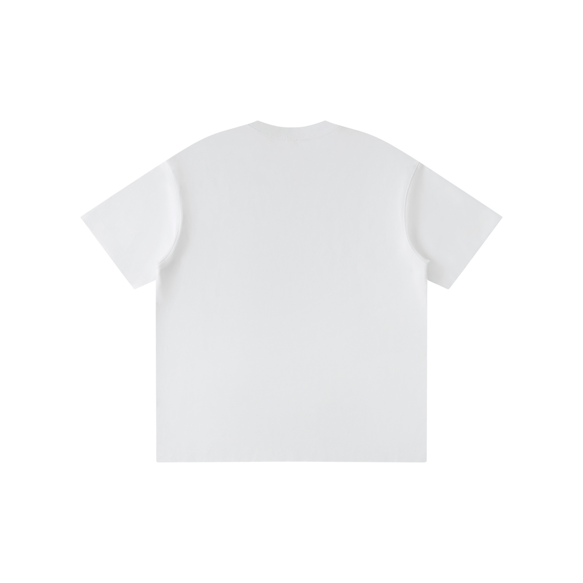 Kids solid crewneck T-shirt, white, back view