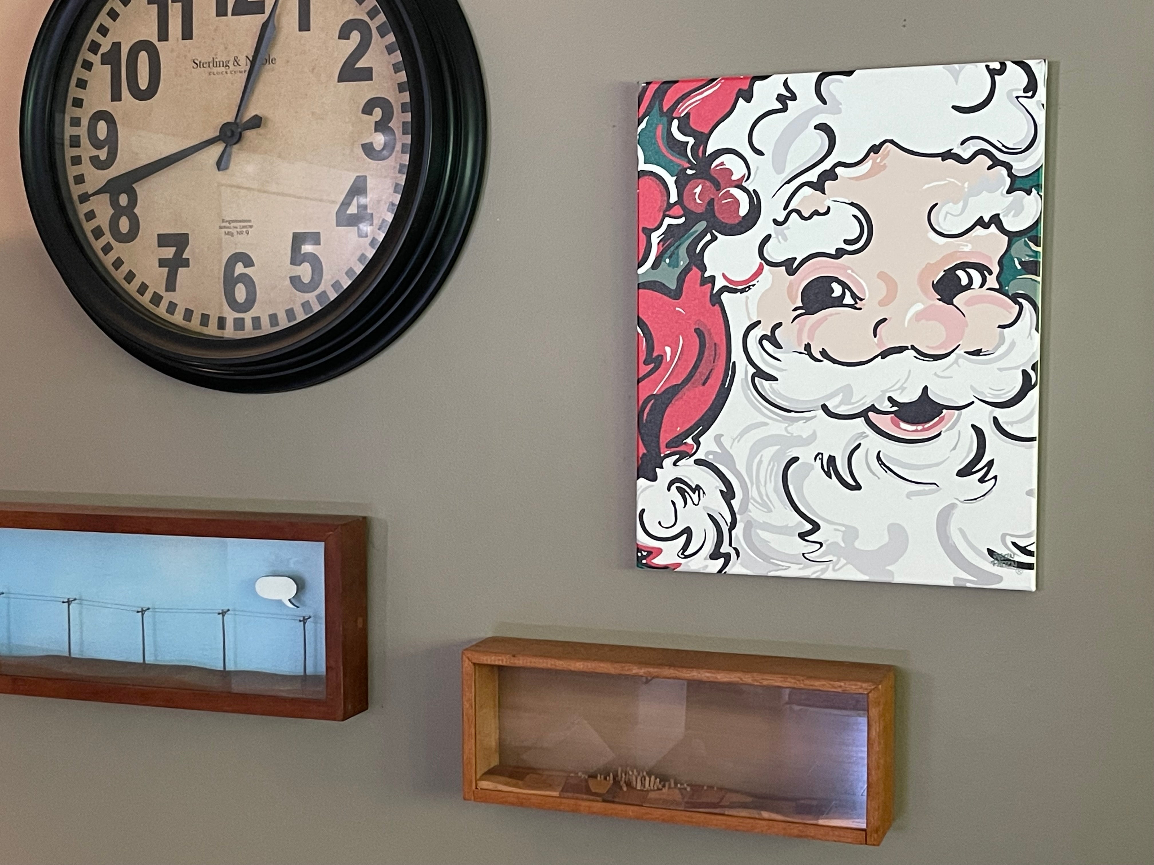 Santa 16"x20" Wrapped Canvas Print by Justin Patten