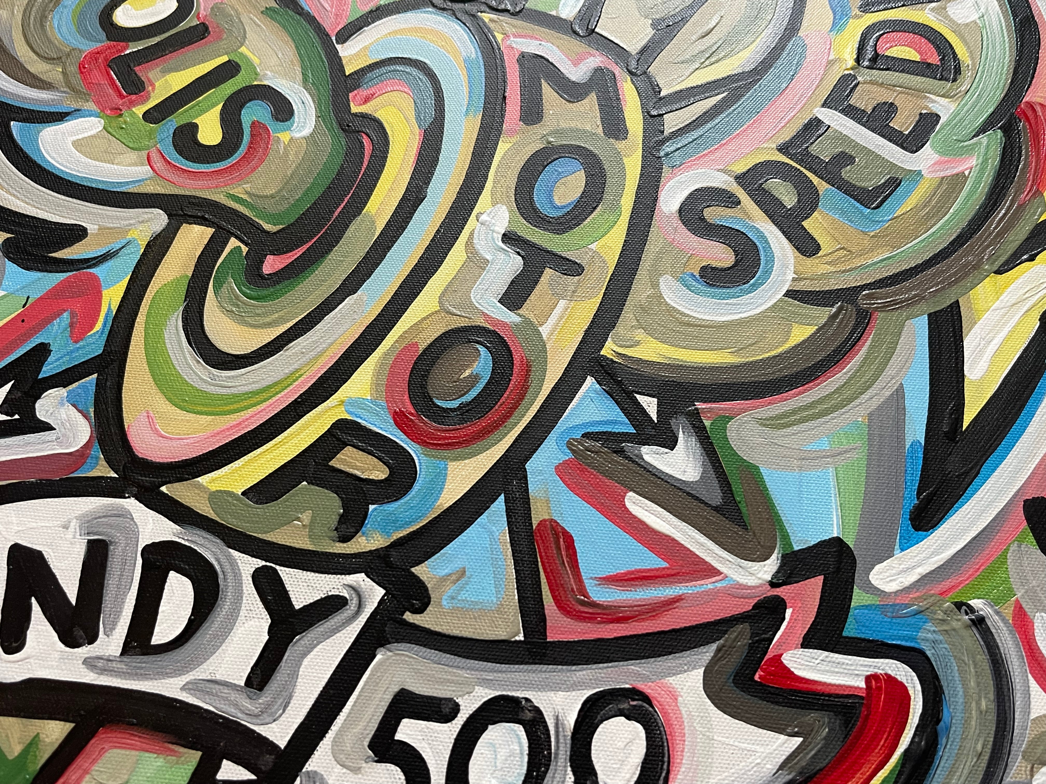Indianapolis Motor Speedway Motion Wing and Wheel Painting (24" x 30") by Justin Patten