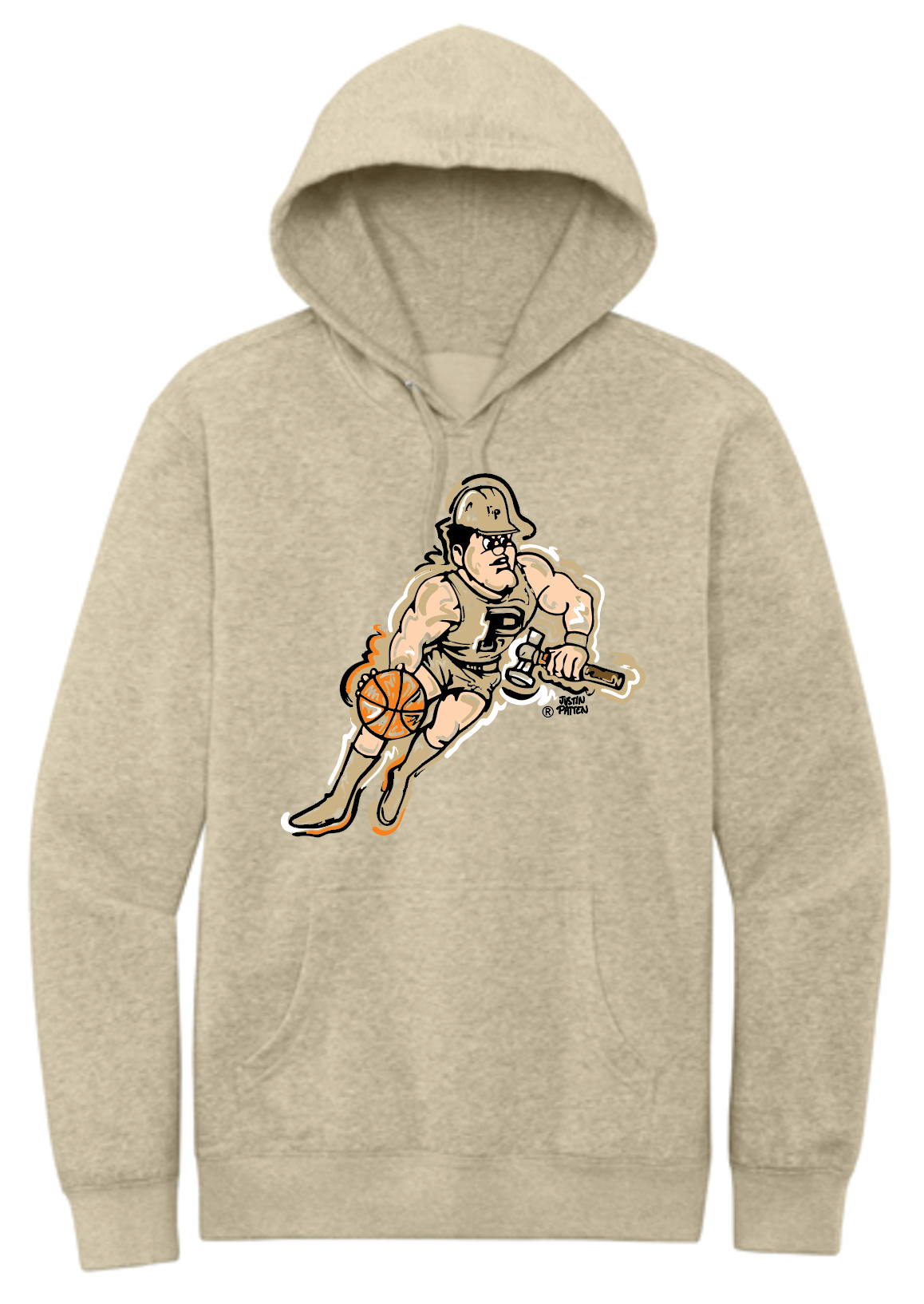 Purdue University Basketball Pete Unisex Fleece Hoodie by Justin Patten (Pre-Order)