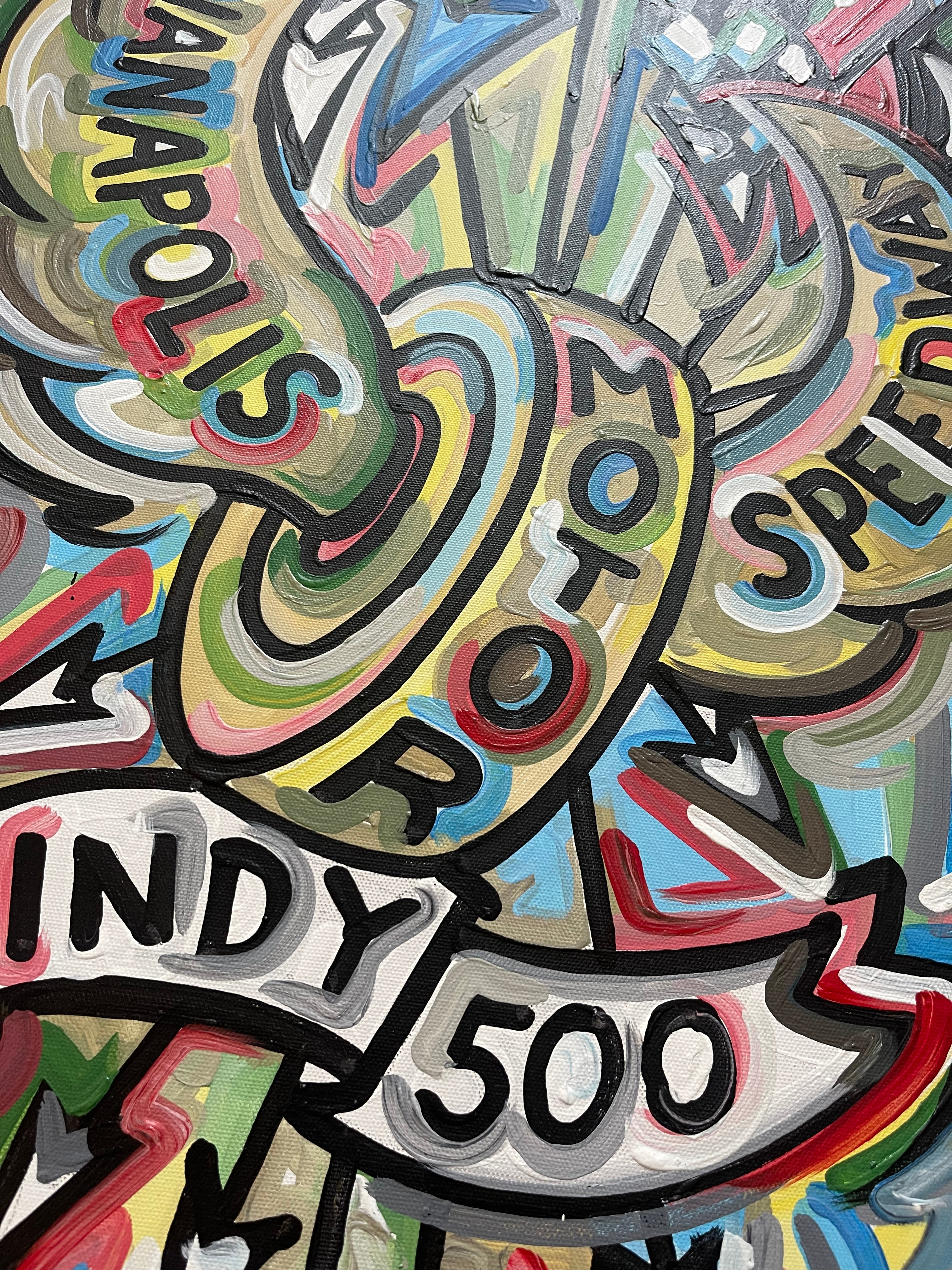 Indianapolis Motor Speedway Motion Wing and Wheel Painting (24" x 30") by Justin Patten