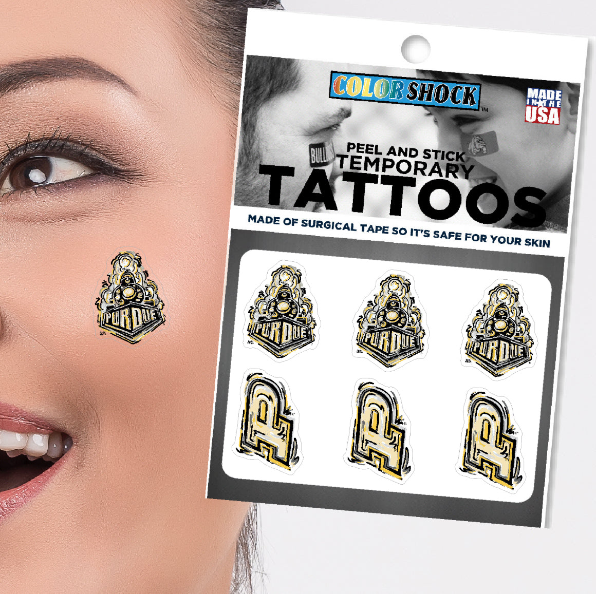 Purdue University Special Body Cal Sticker by Justin Patten (Face Tattoo)