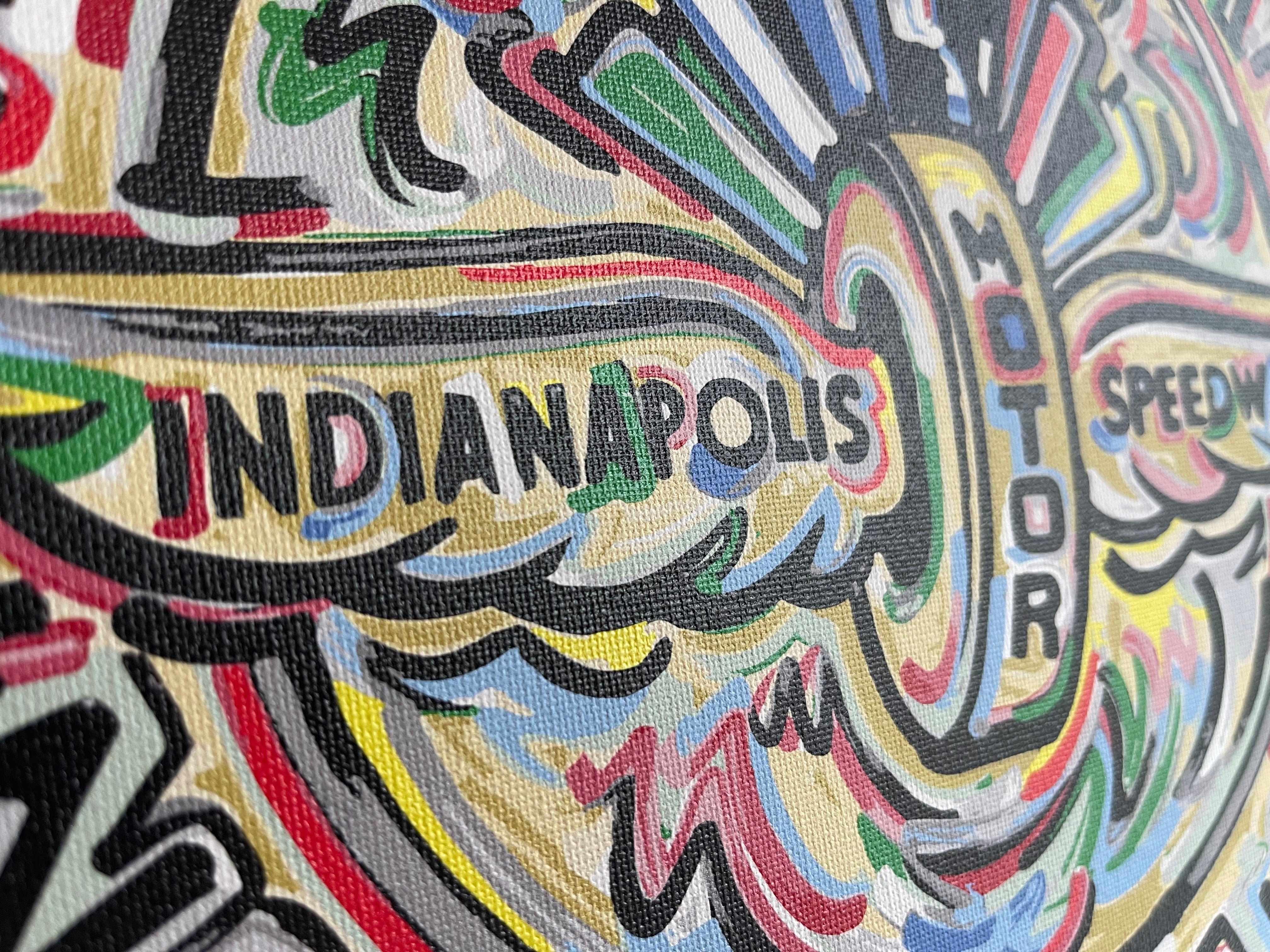 Indianapolis Motor Speedway 12"x12" Welcome Race Fans Wrapped Canvas Print by Justin Patten