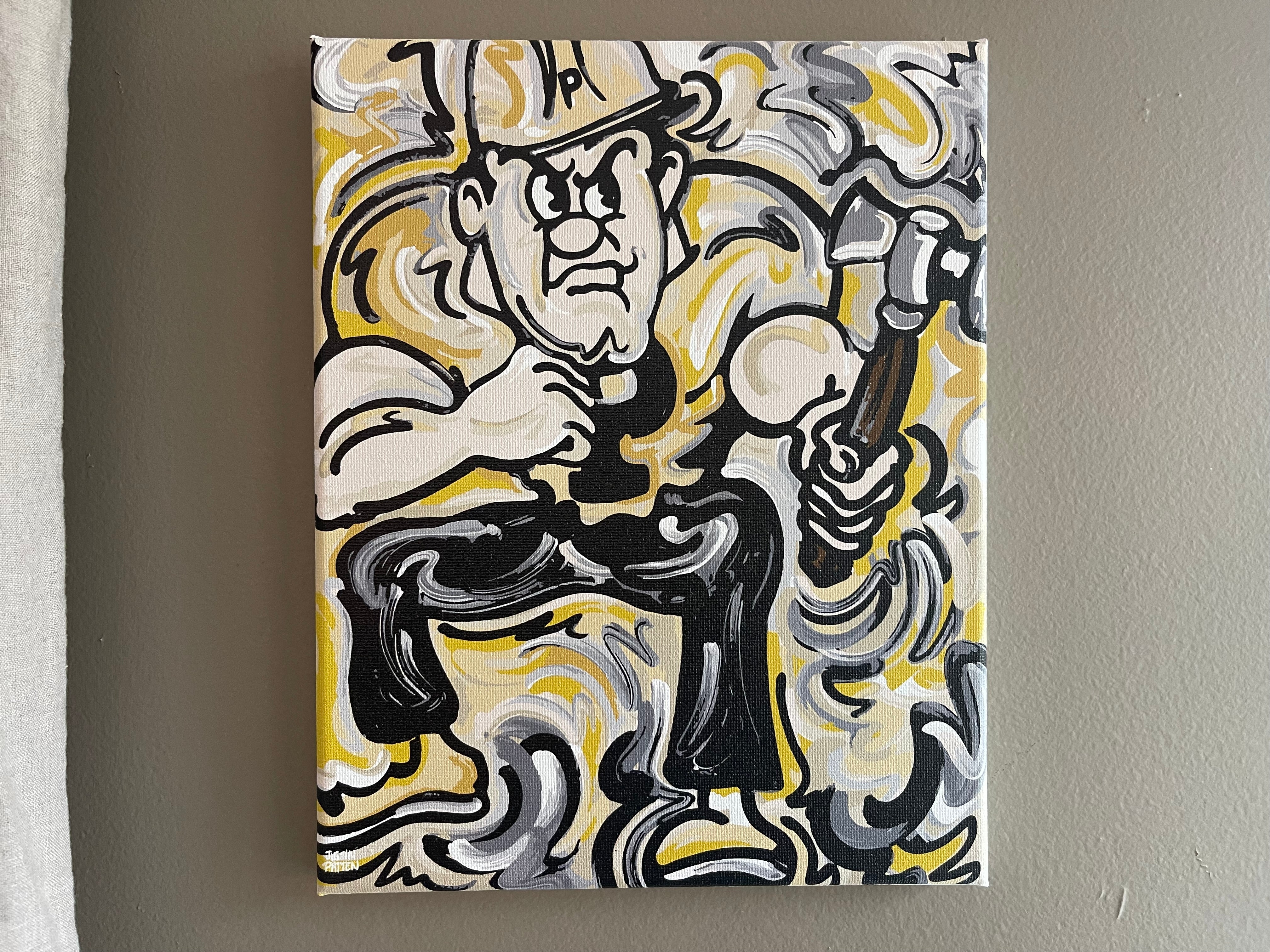 Purdue University 8" x 10" Purdue Pete Wrapped Canvas Print by Justin Patten