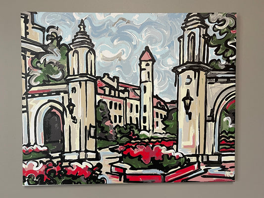 Indiana University 20" x 16" Sample Gates Wrapped Canvas Print by Justin Patten
