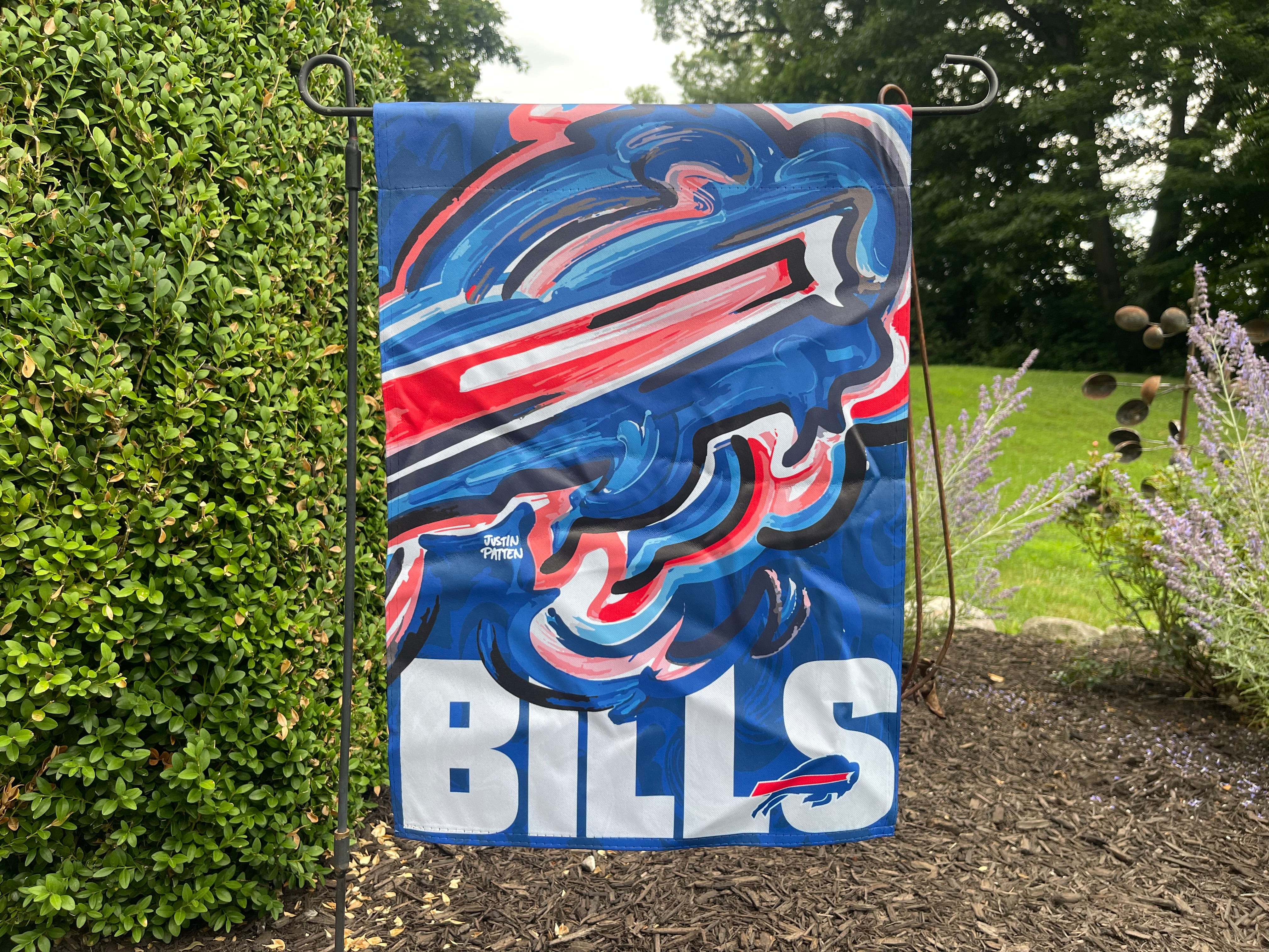 Buffalo Bills Garden Flag 12" x 18" by Justin Patten