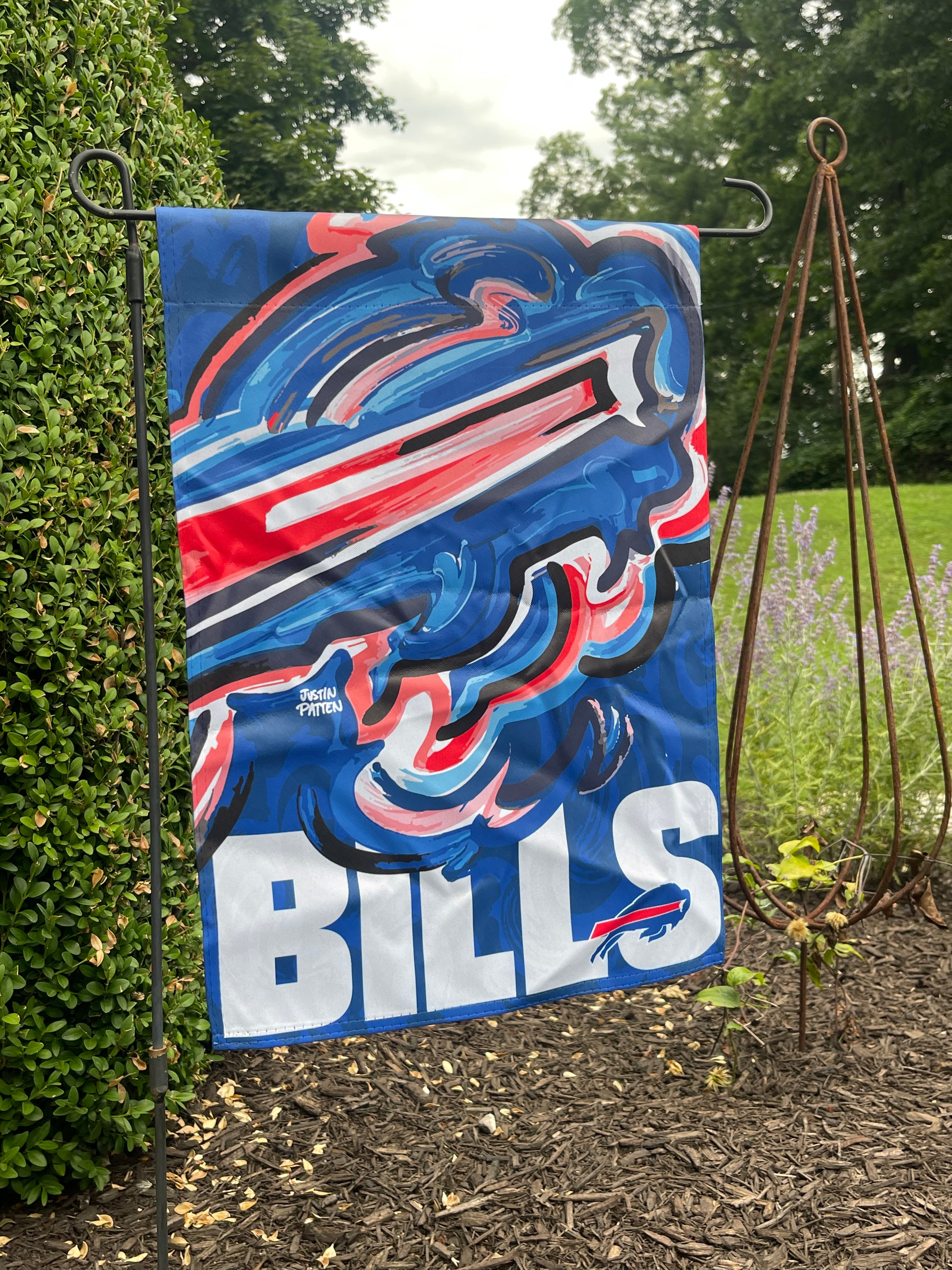 Buffalo Bills Garden Flag 12" x 18" by Justin Patten