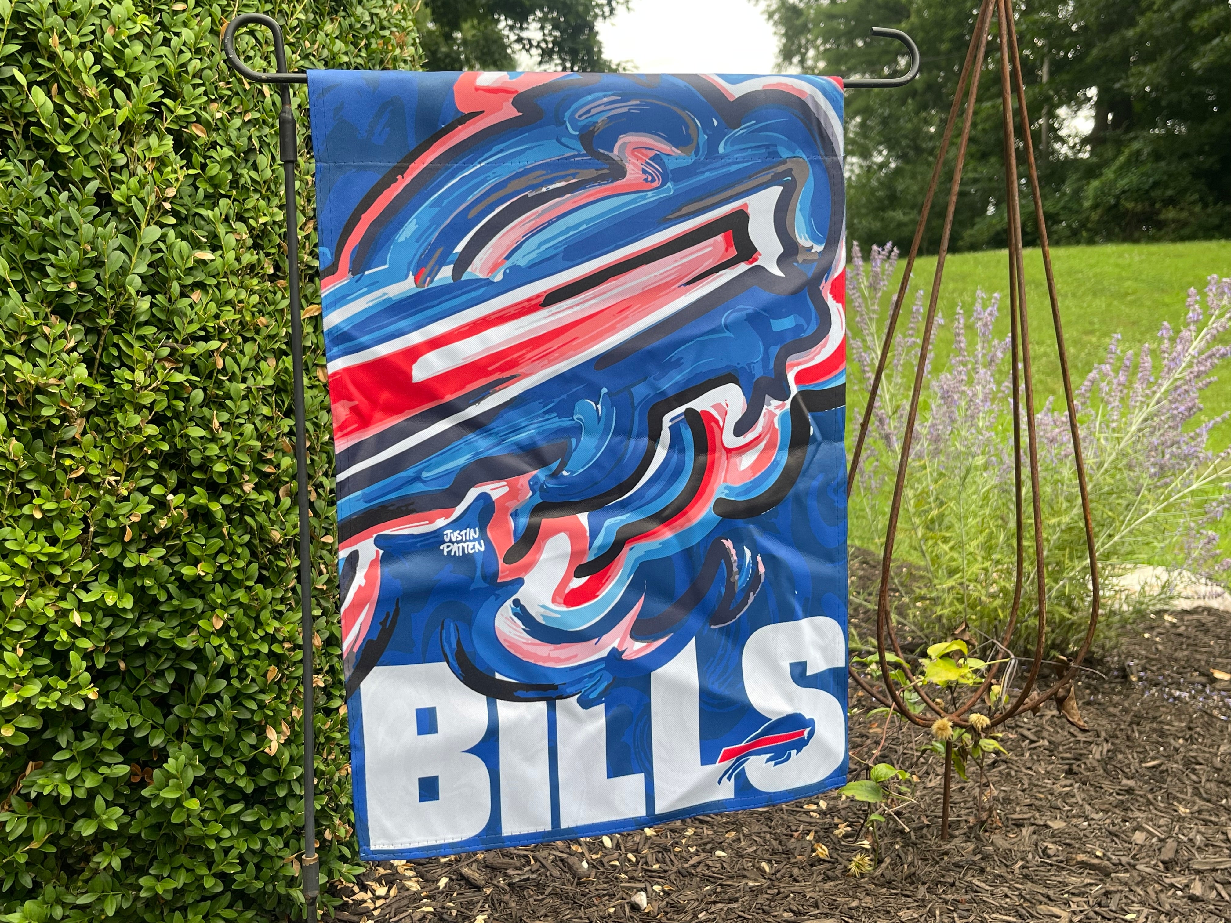 Buffalo Bills Garden Flag 12" x 18" by Justin Patten