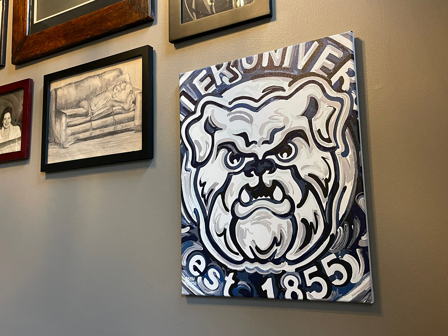 Butler University 16" x 20" Bulldog Wrapped Canvas Print by Justin Patten