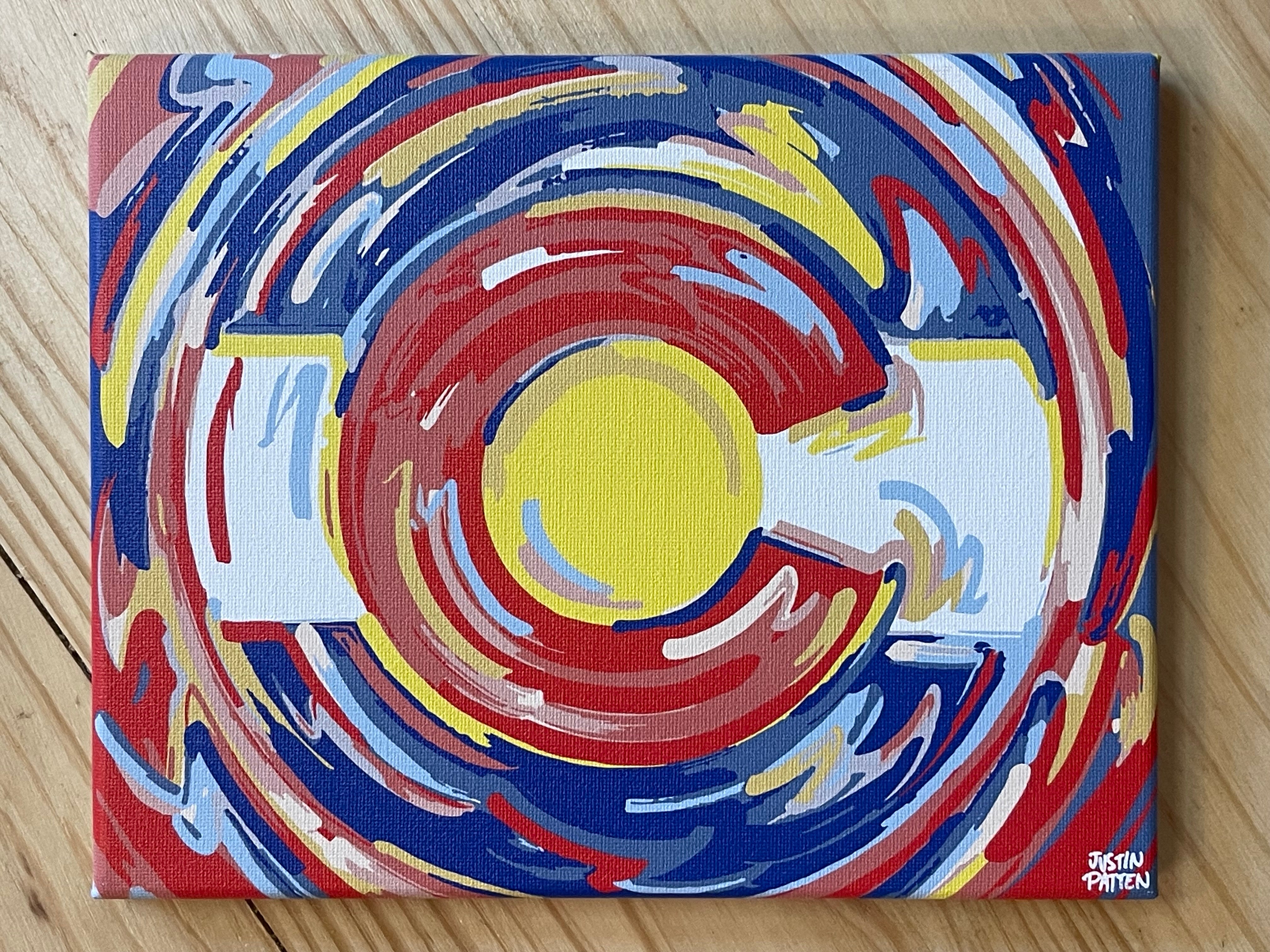 Colorado Flag 10"x8" Wrapped Canvas Print by Justin Patten