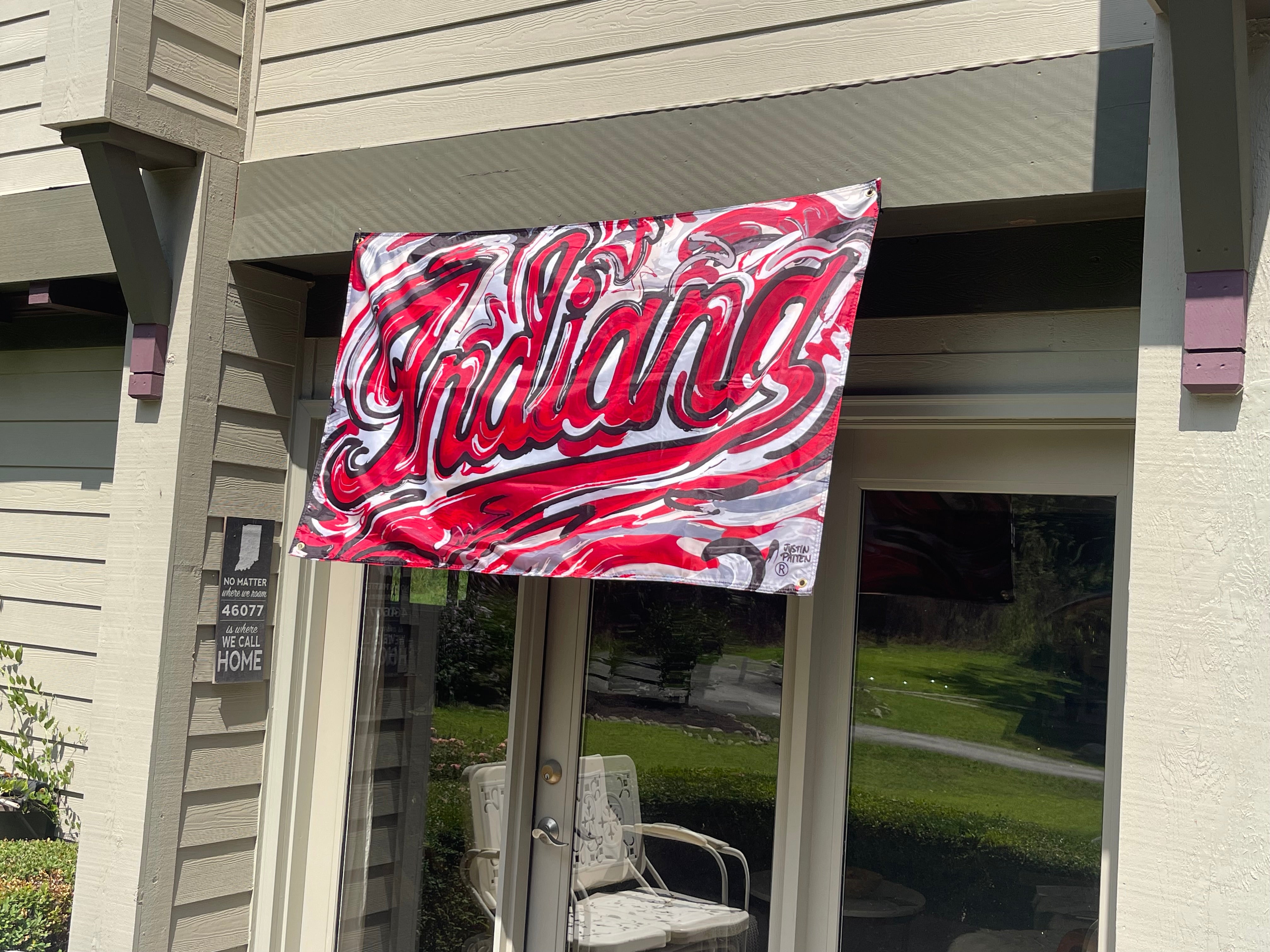 Indiana University IU Banner Flag 5' x 3' by Justin Patten (4 grommets)