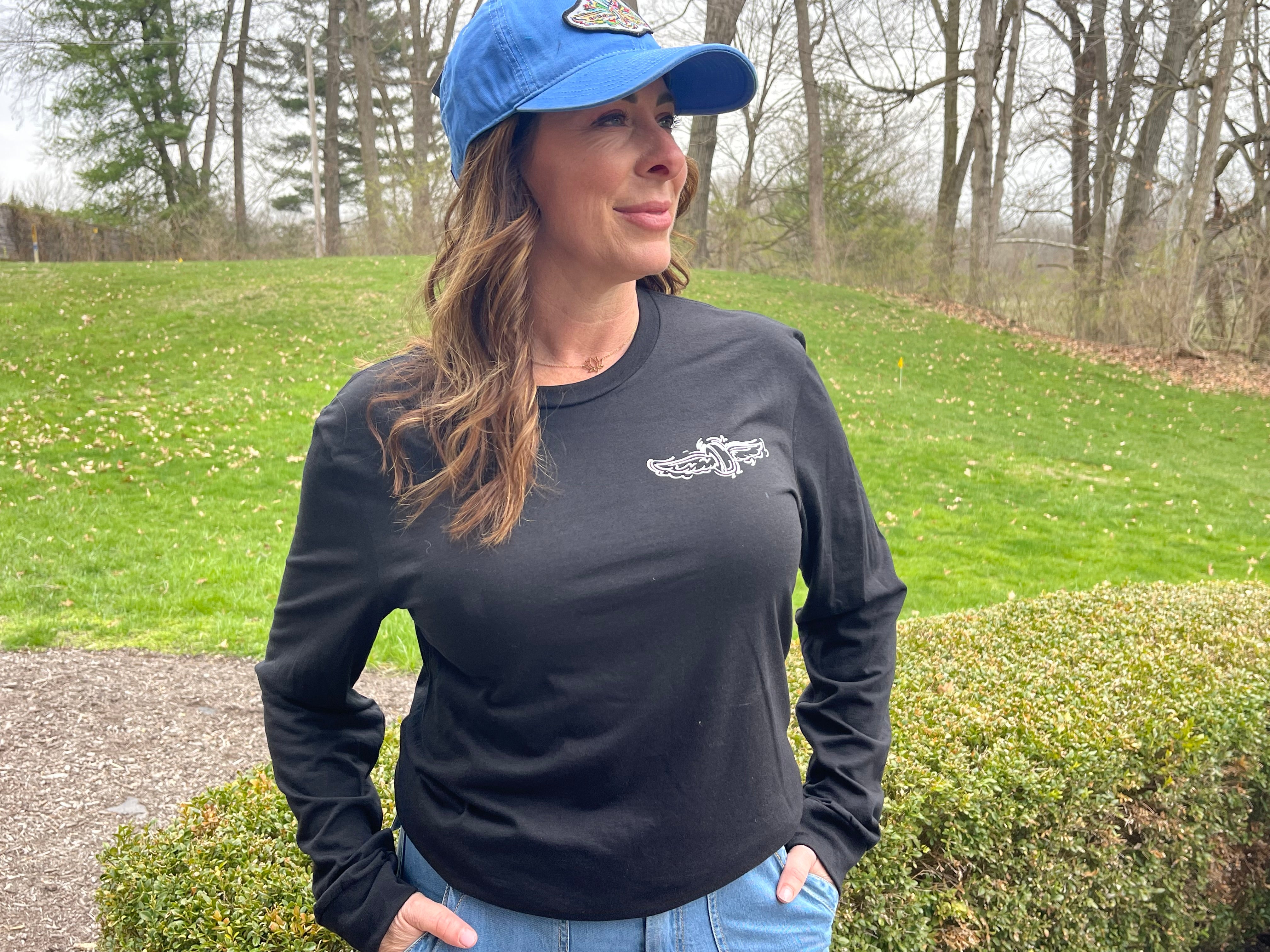 Indianapolis Motor Speedway Pagoda and Car Long Sleeve Tee by Justin Patten