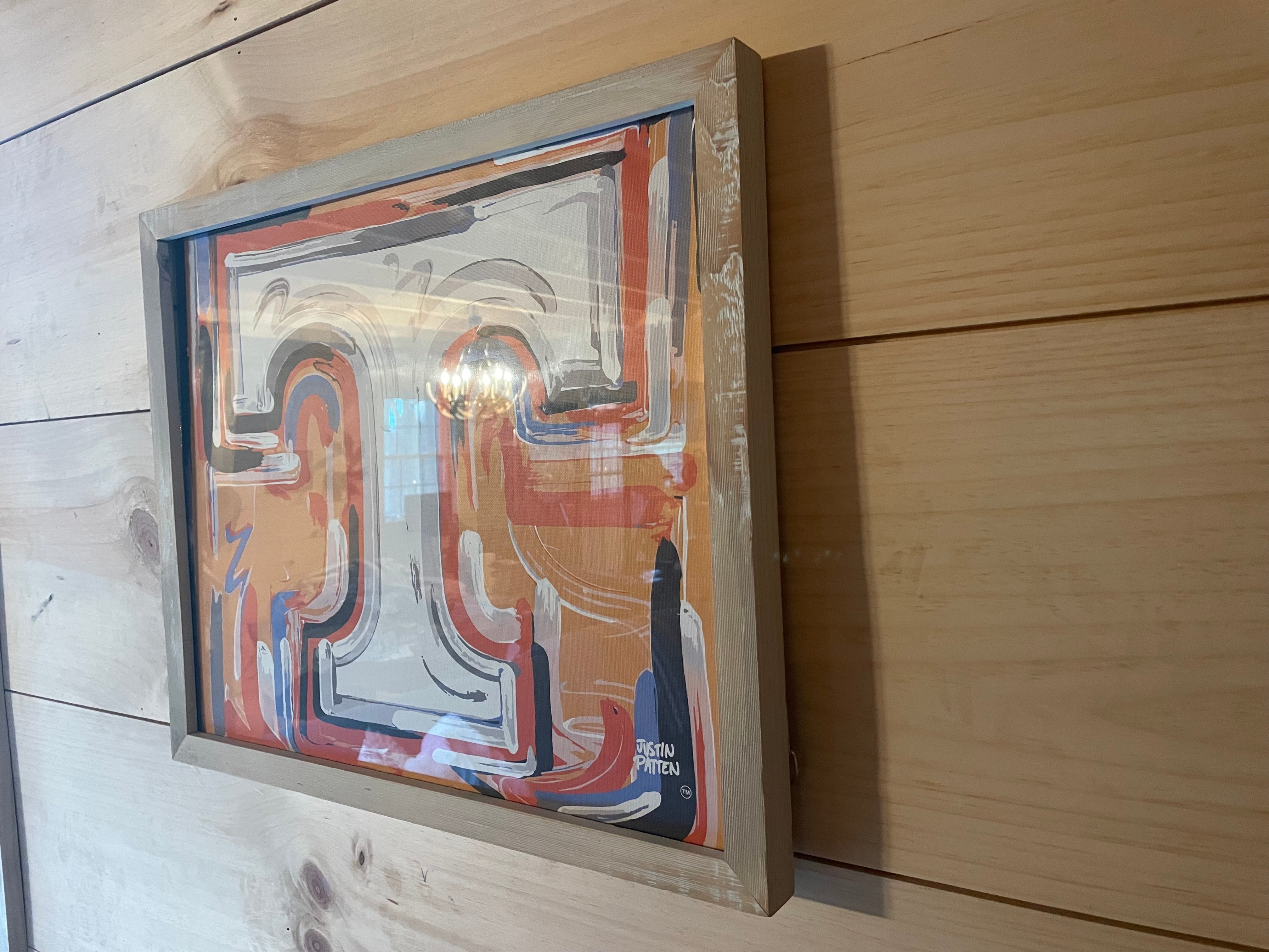 University of Tennessee 20" x 16" Power T Canvas Rolled Print by Justin Patten