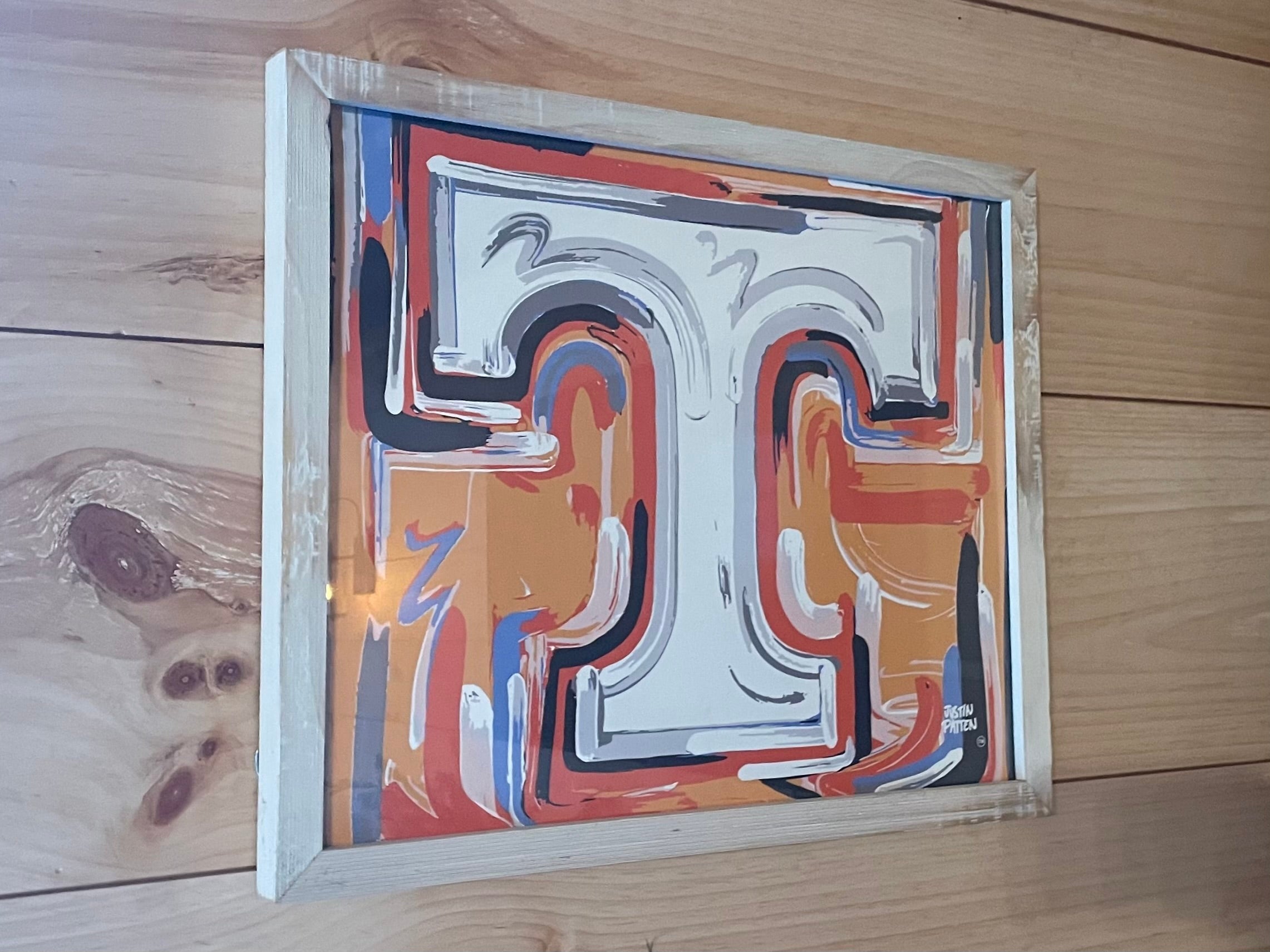 University of Tennessee 20" x 16" Power T Canvas Rolled Print by Justin Patten