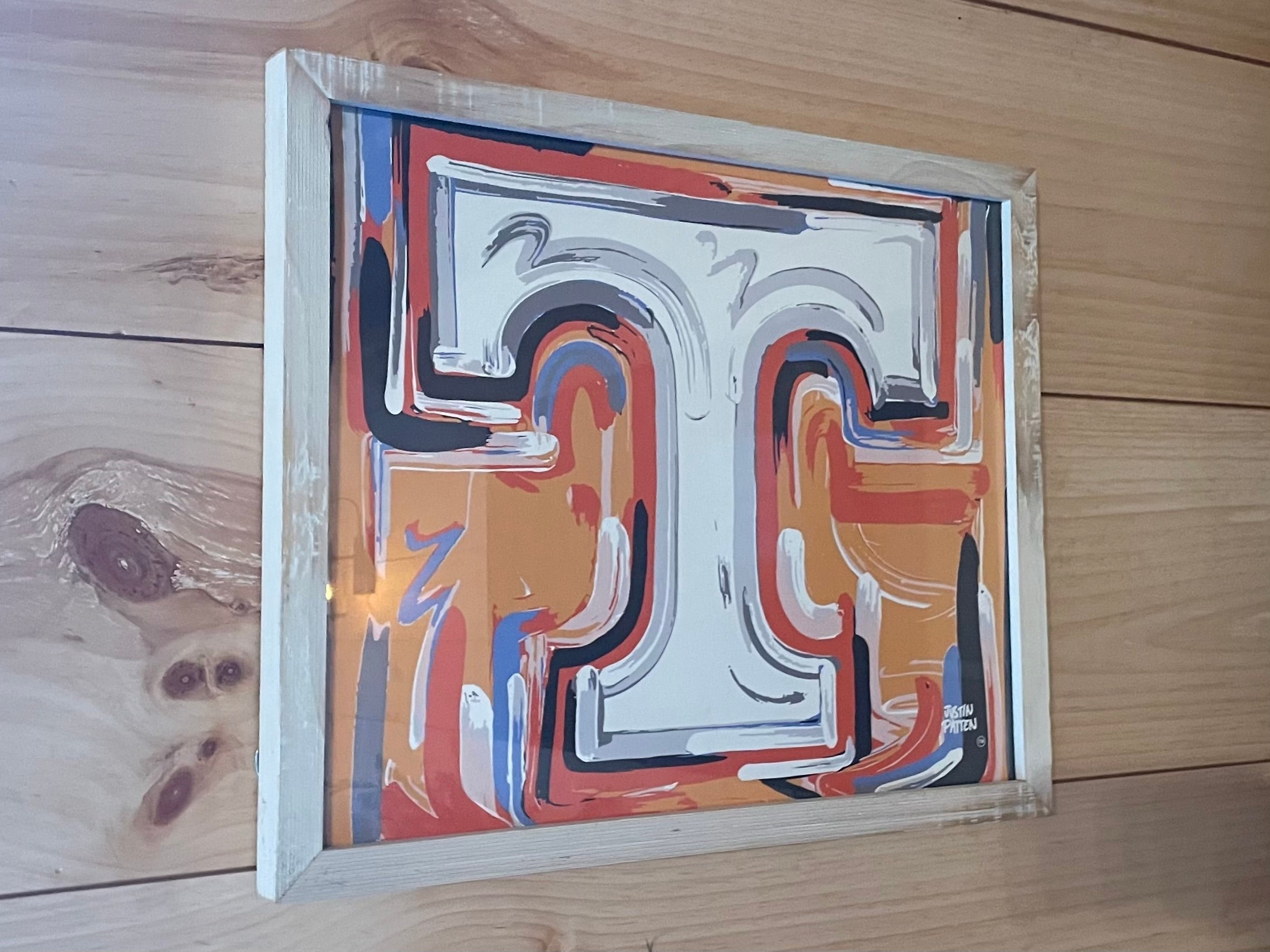 University of Tennessee 20" x 16" Power T Canvas Rolled Print by Justin Patten