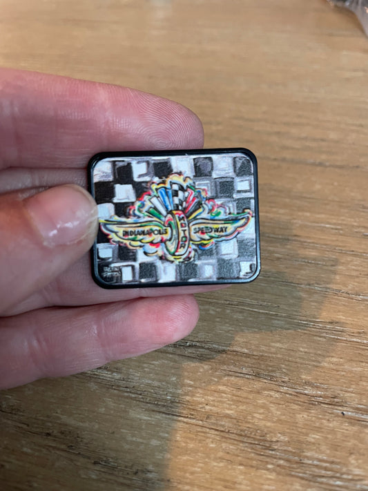 Indianapolis Motor Speedway Magnetic Back Pin by Justin Patten