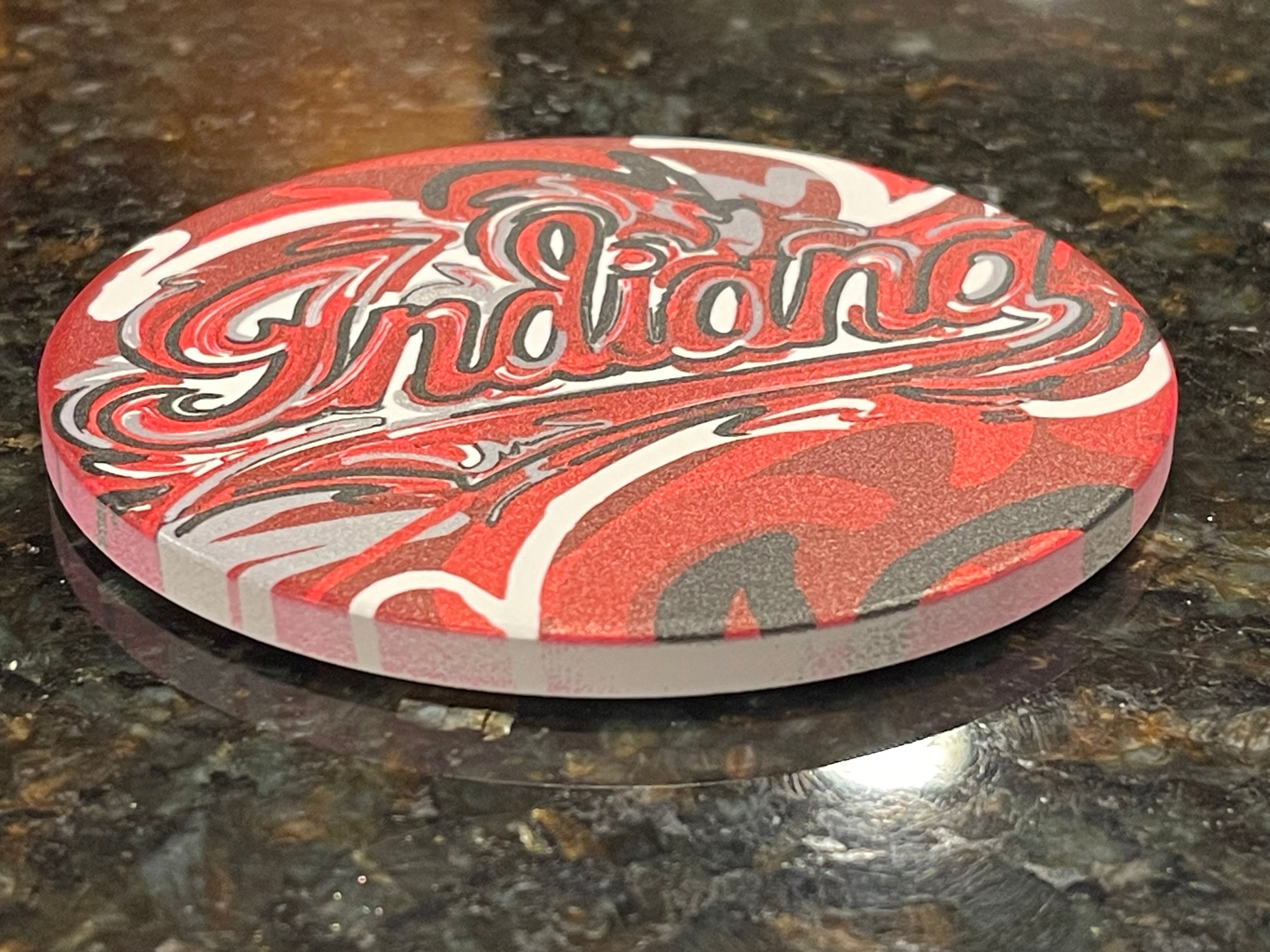 Indiana University Script Stone Coaster by Justin Patten