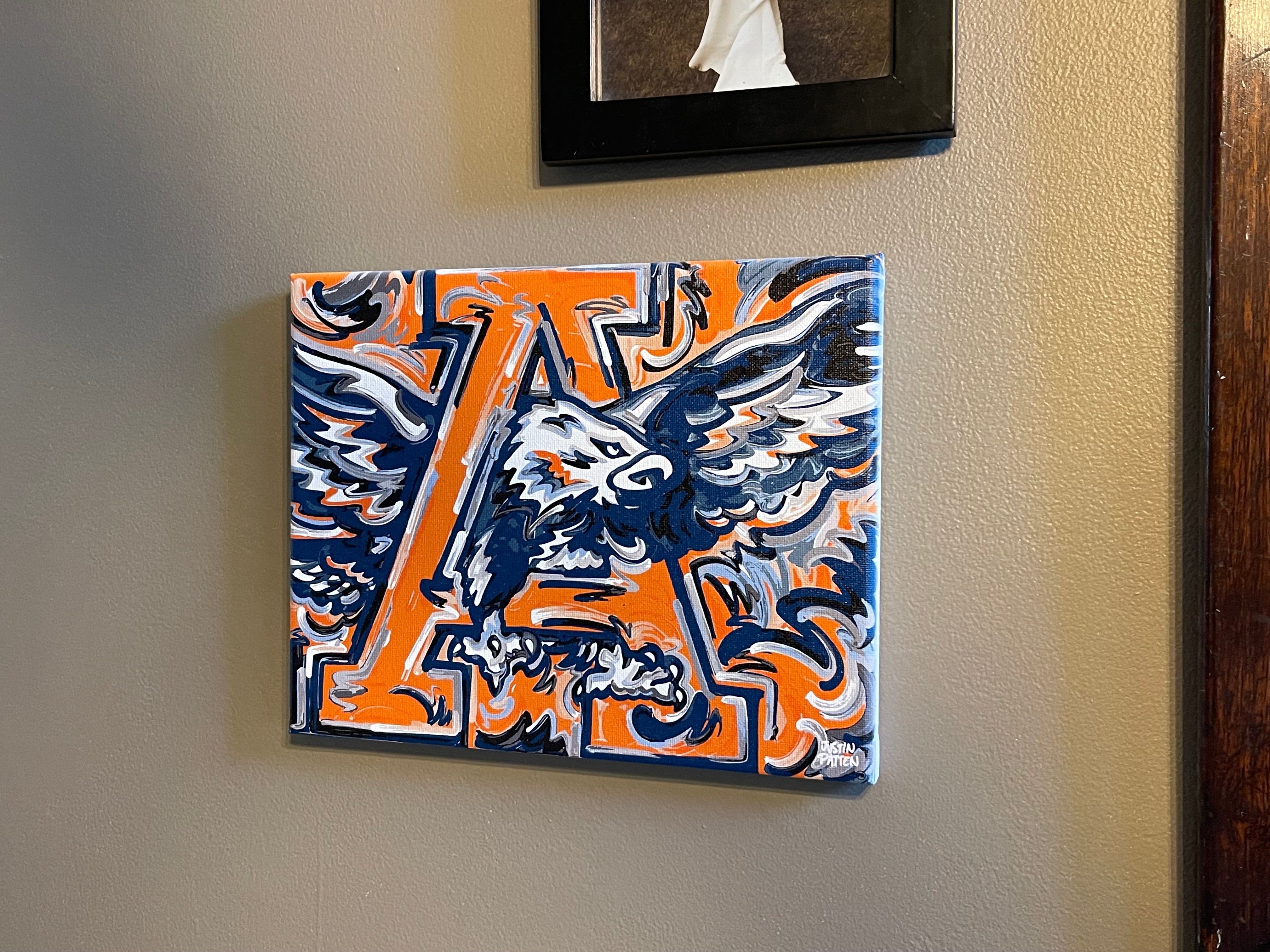 Auburn University 10"x 8" War Eagle Wrapped Canvas Print by Justin Patten
