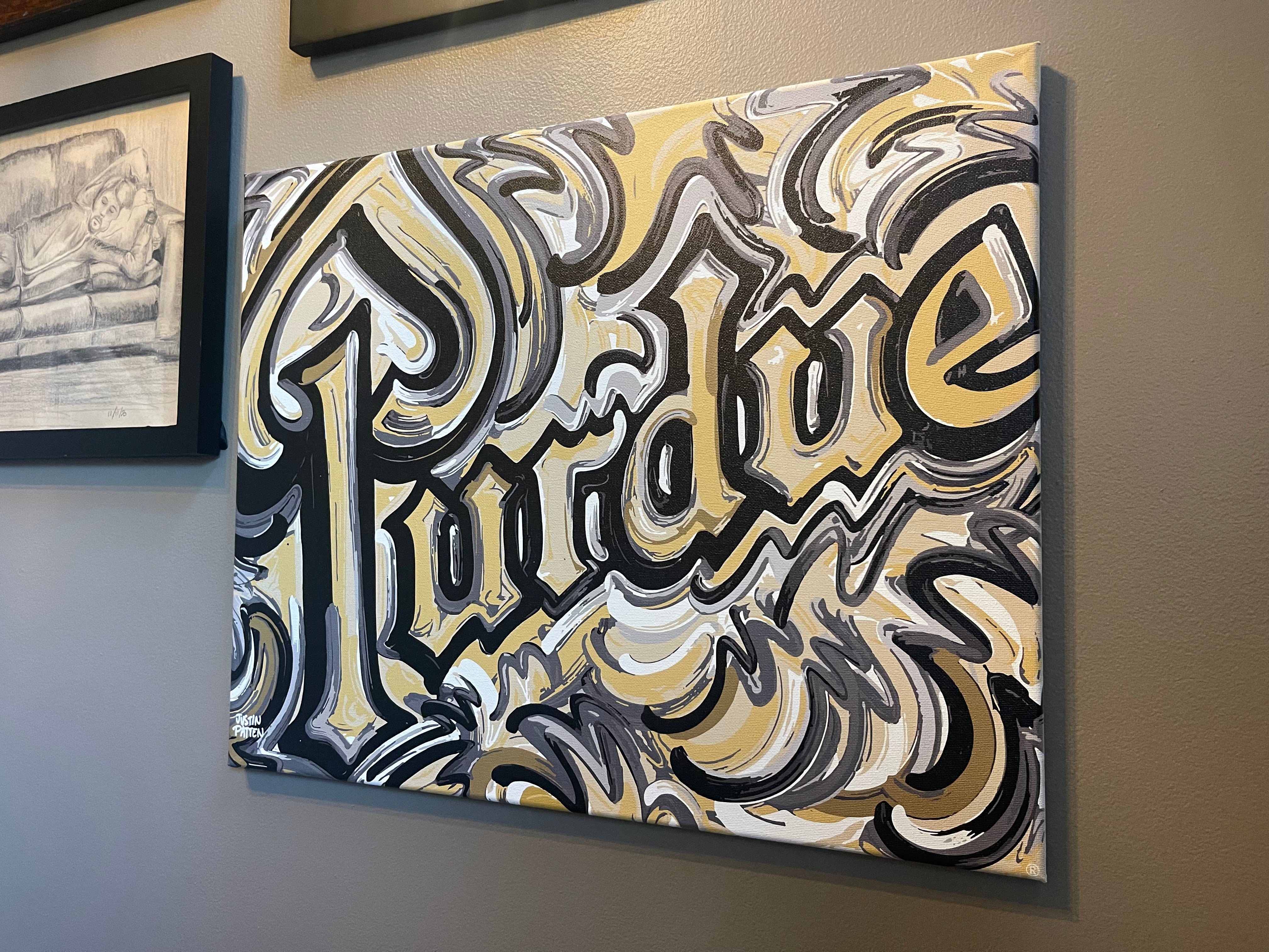 Purdue University 20" x 16" Purdue Drum Wrapped Canvas Print by Justin Patten