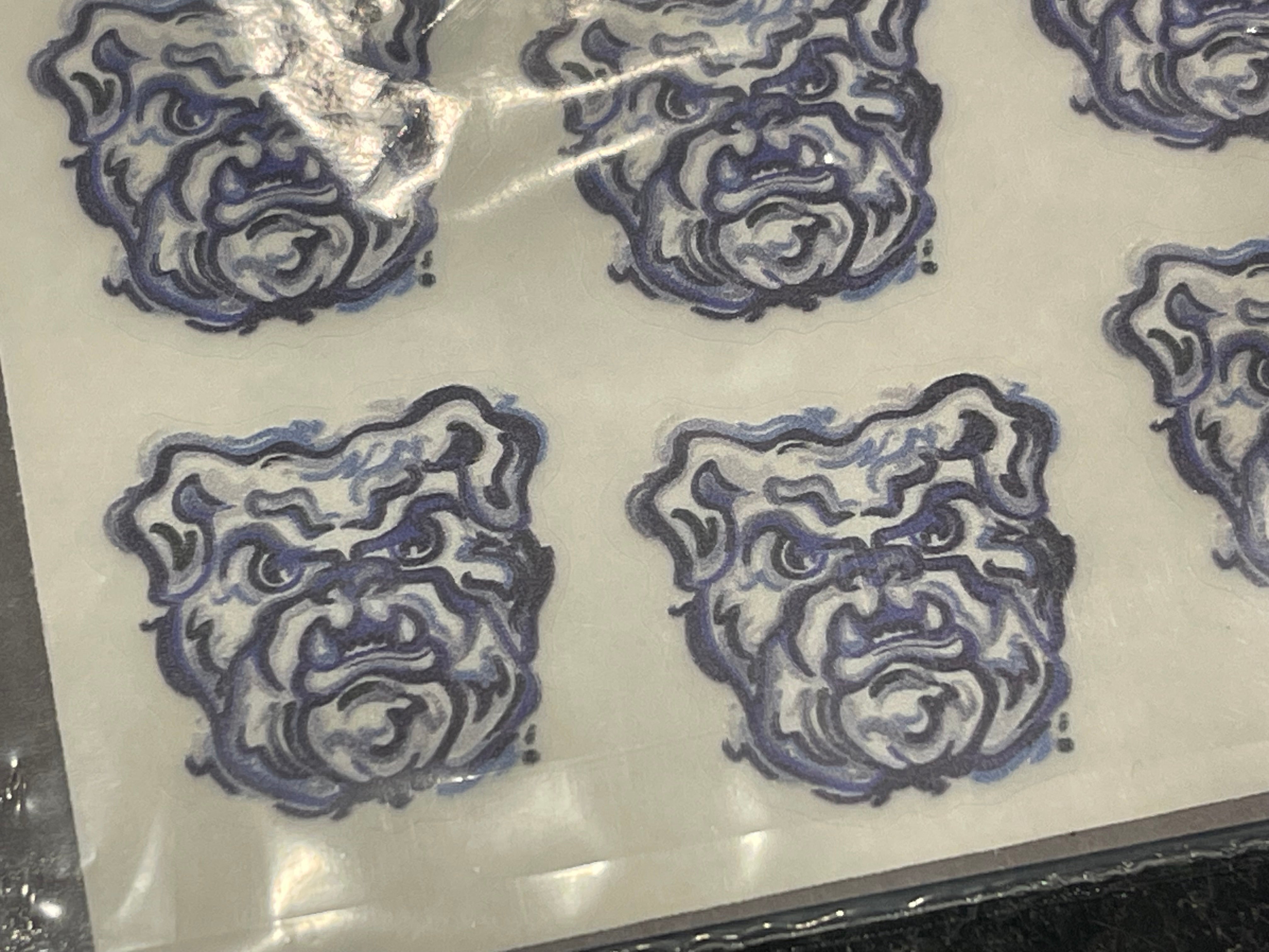 Butler University Body Cal Sticker by Justin Patten (Face Tattoo)