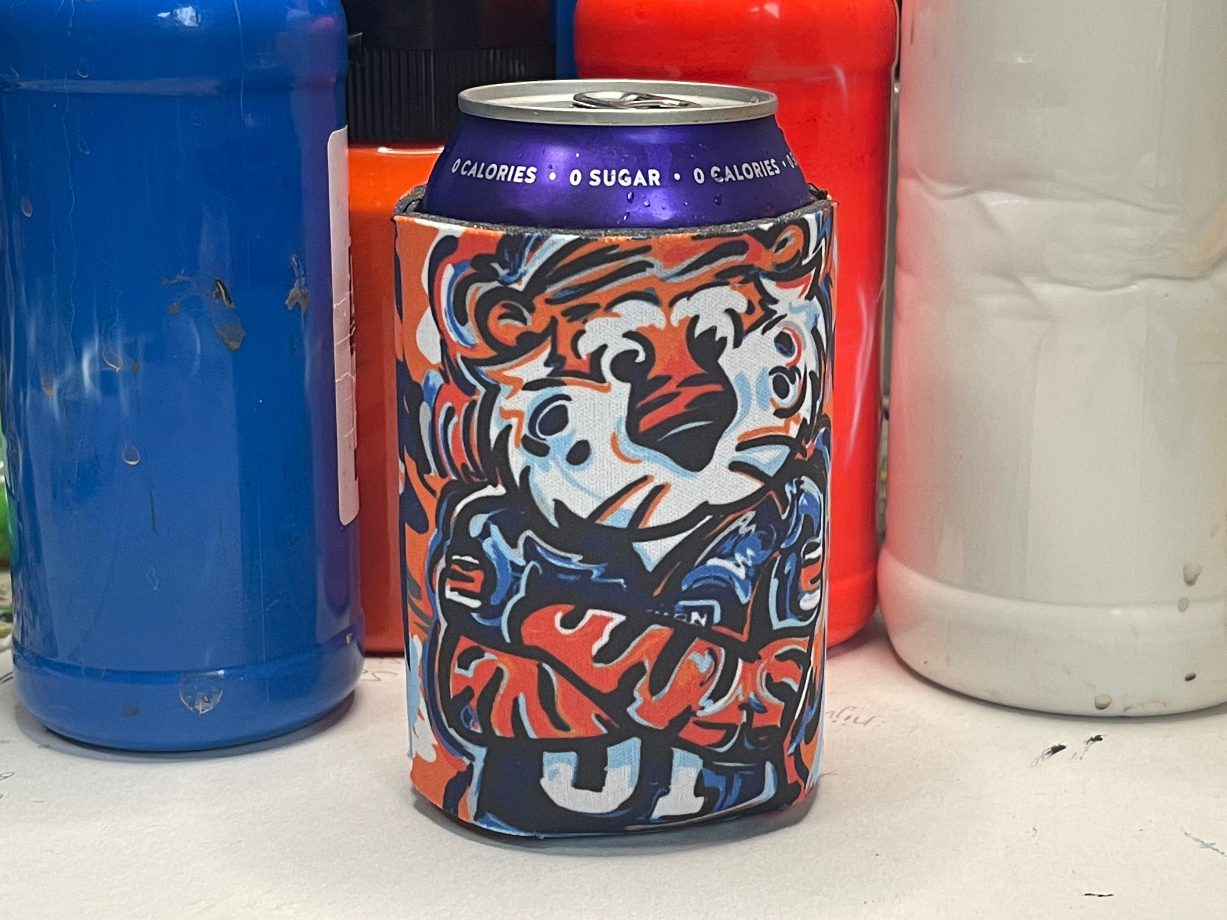 Auburn University Football Aubie Drink Sleeve by Justin Patten (x2)