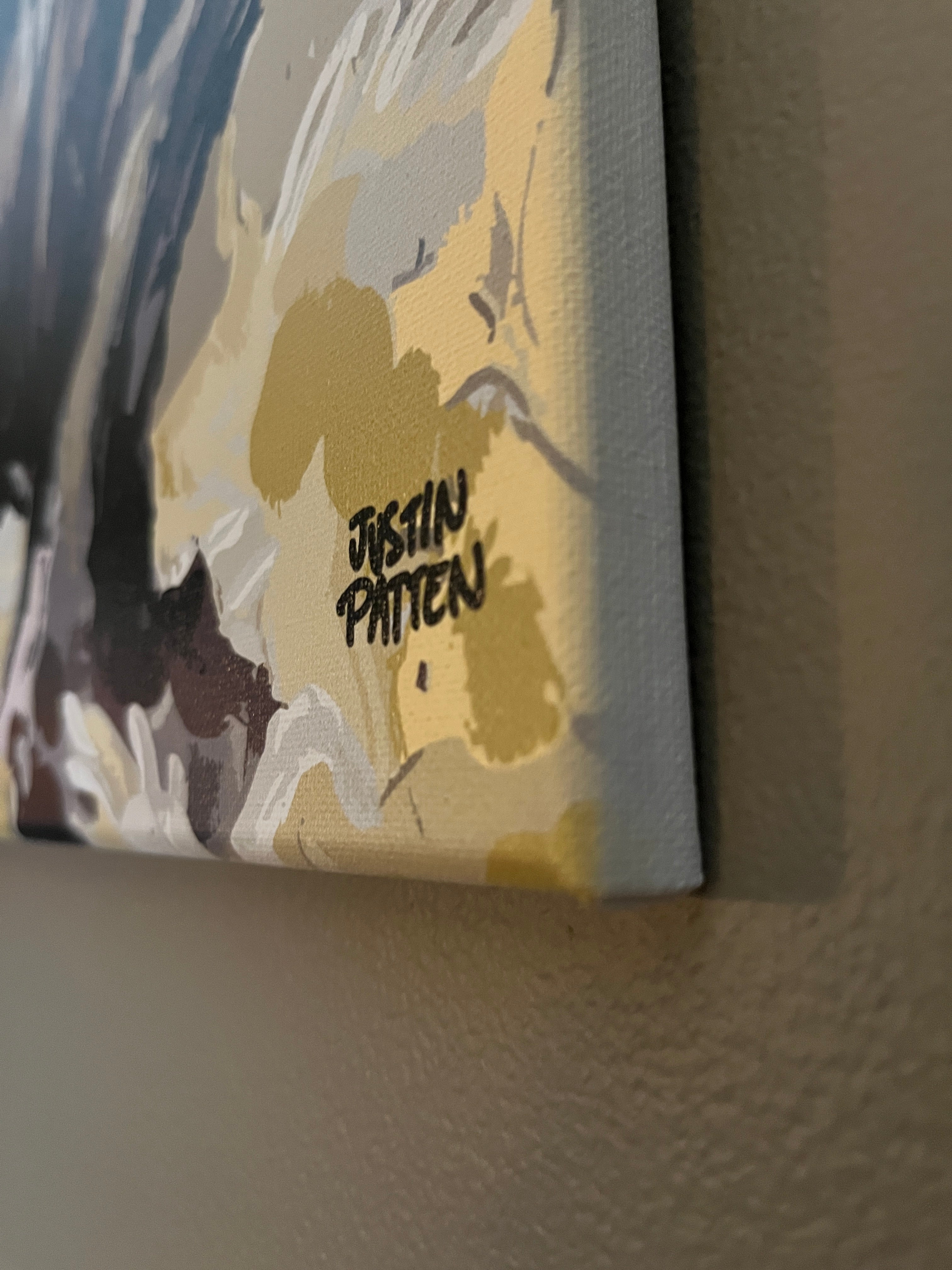 Bonobo Baby 16"x20" Wrapped Canvas Print by Justin Patten