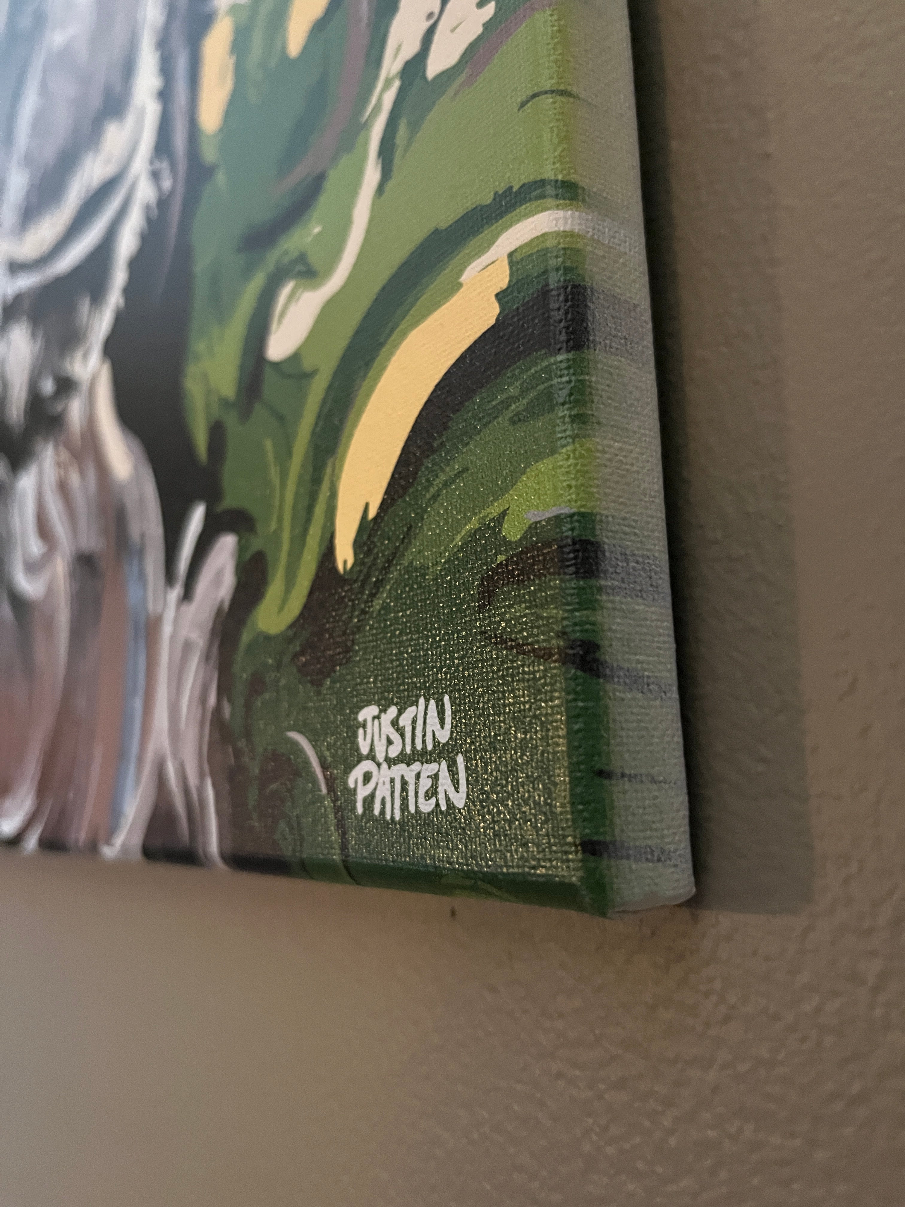 Chimpanzee 16"x20" Wrapped Canvas Print by Justin Patten