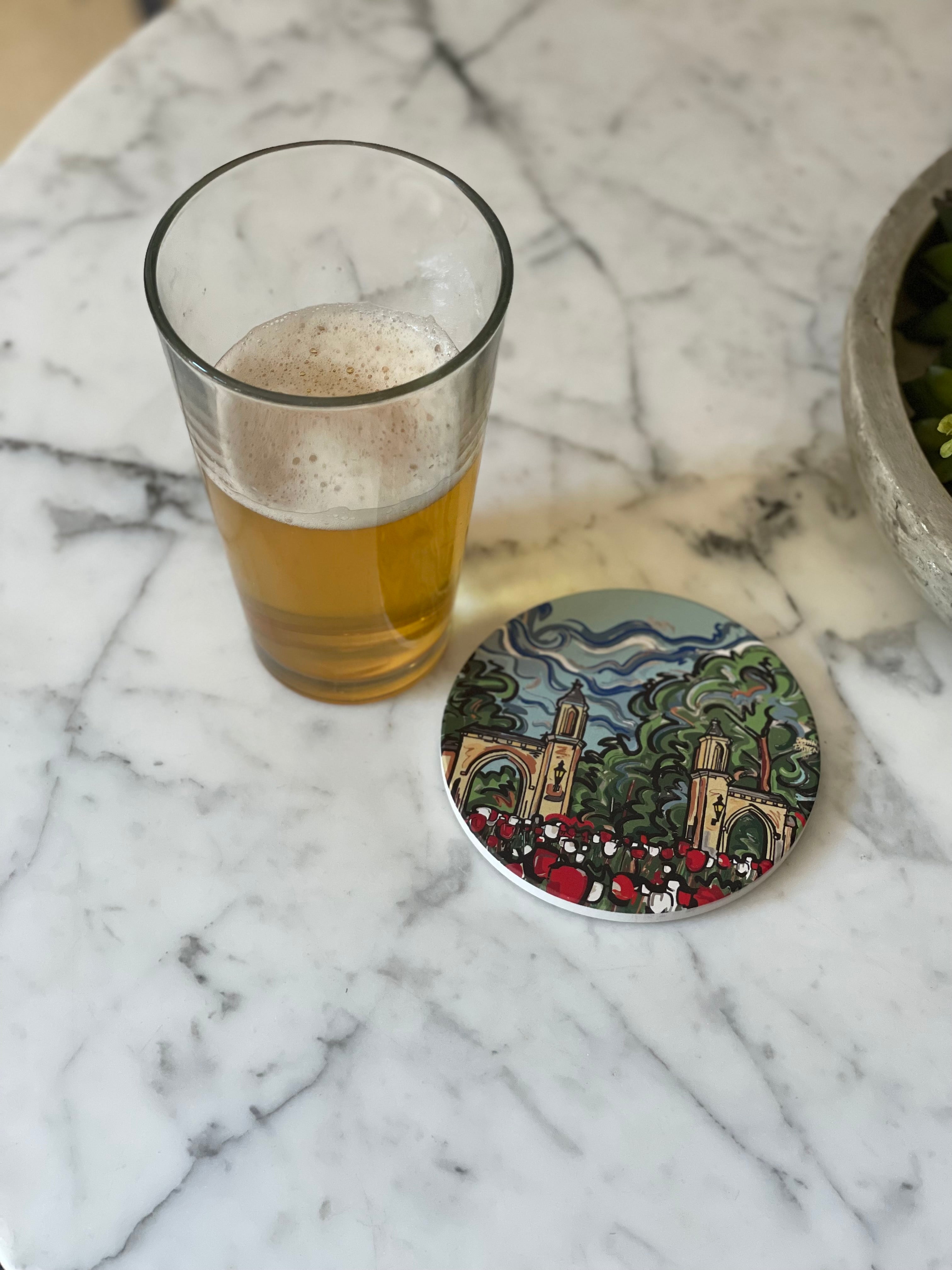 Indiana University Sample Gates Stone Coaster by Justin Patten