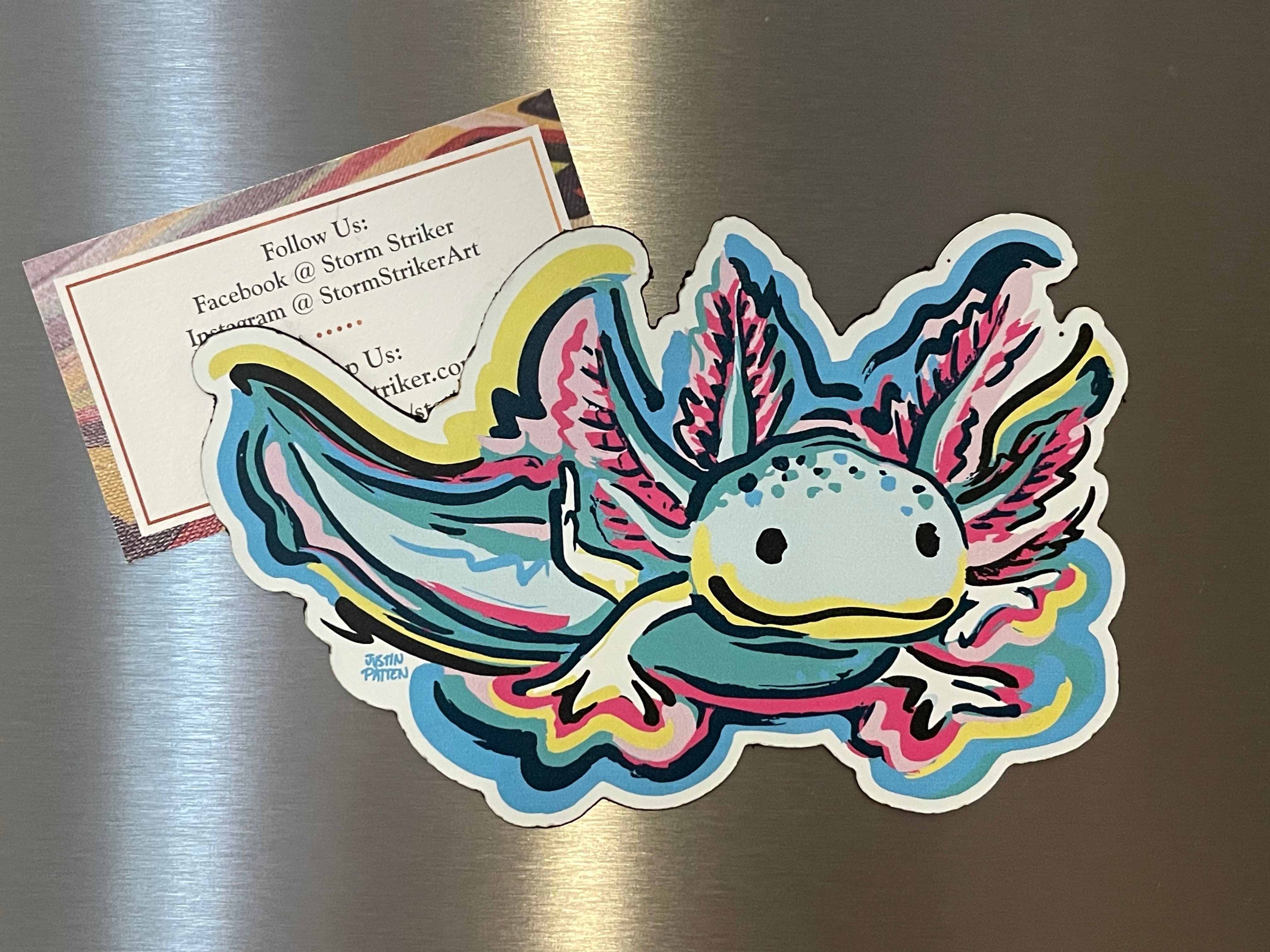Axolotl Magnet by Justin Patten