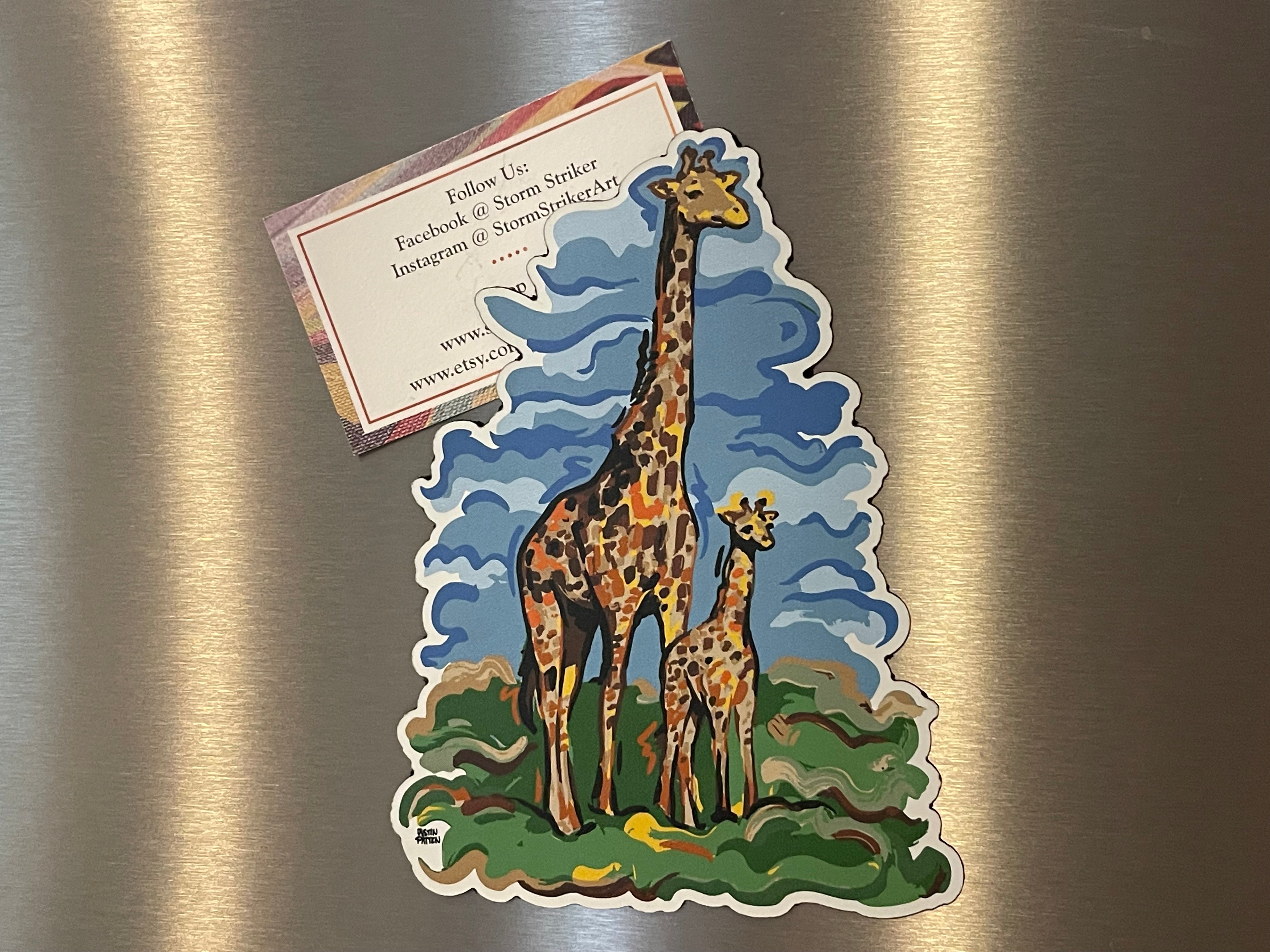 Animal Giraffe Magnet by Justin Patten