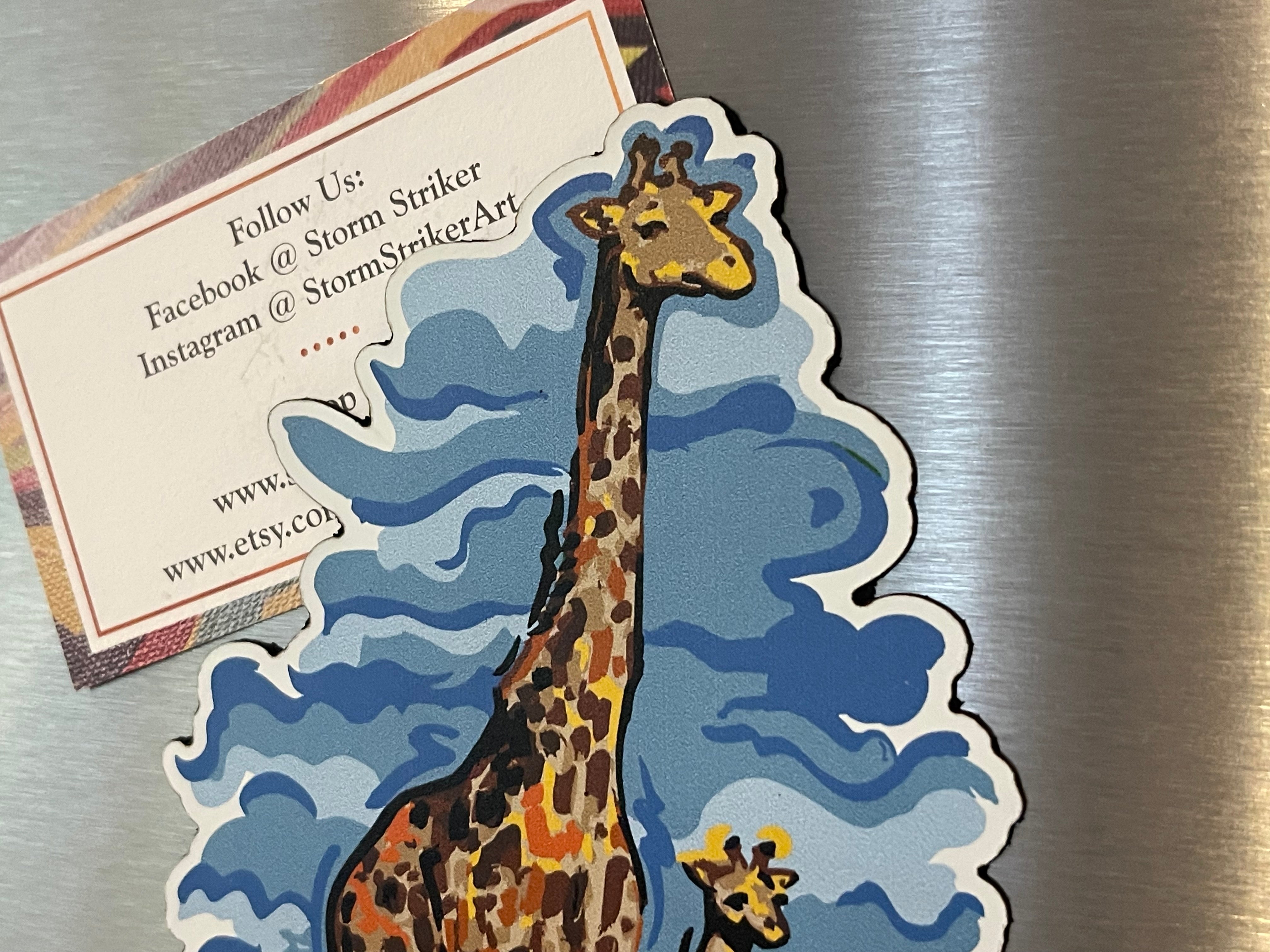 Animal Giraffe Magnet by Justin Patten
