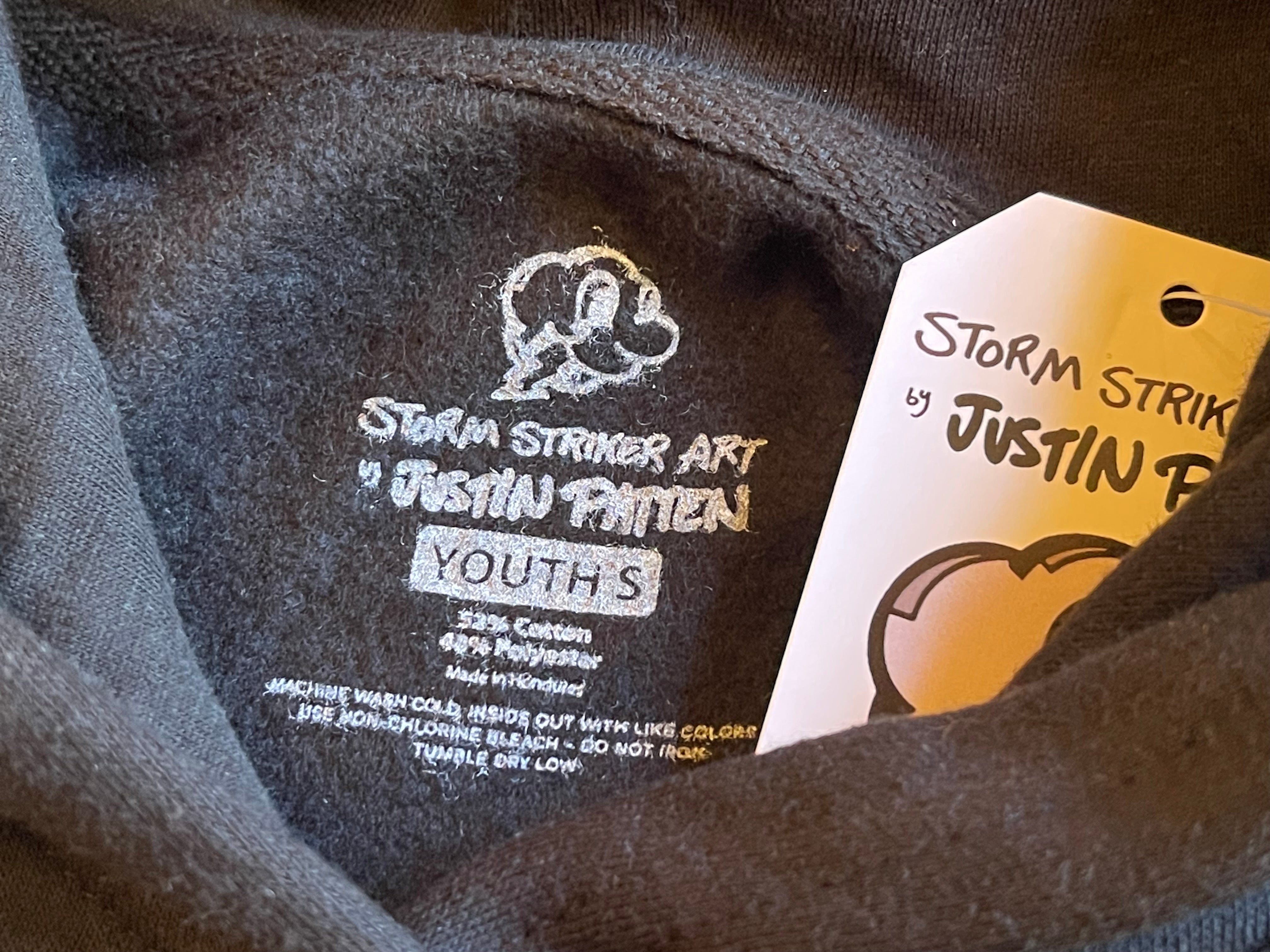 Indianapolis Motor Speedway Wing and Wheel Youth Hoodie by Justin Patten (Black)