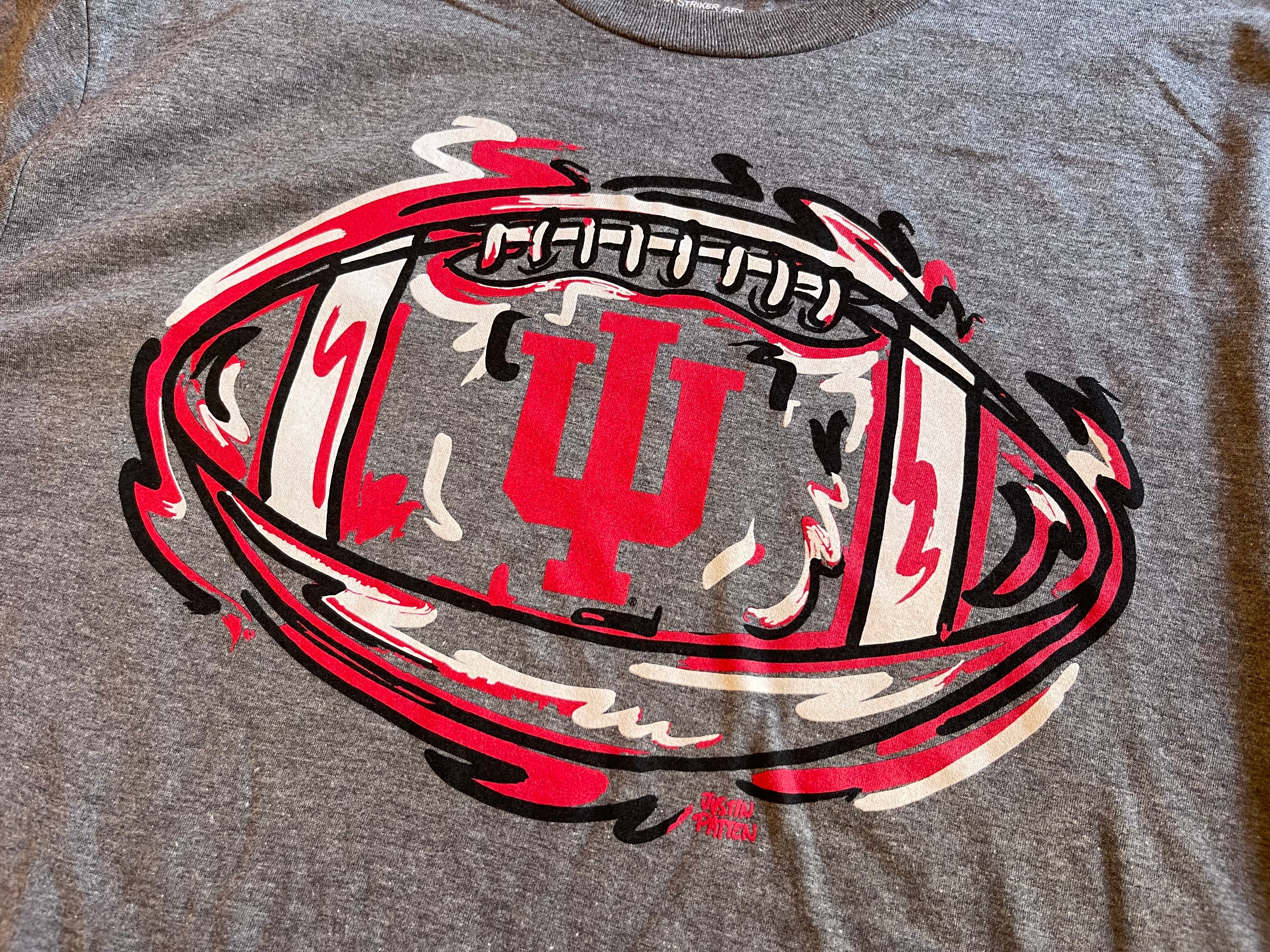 Indiana University Football Short Sleeve Unisex Tee by Justin Patten