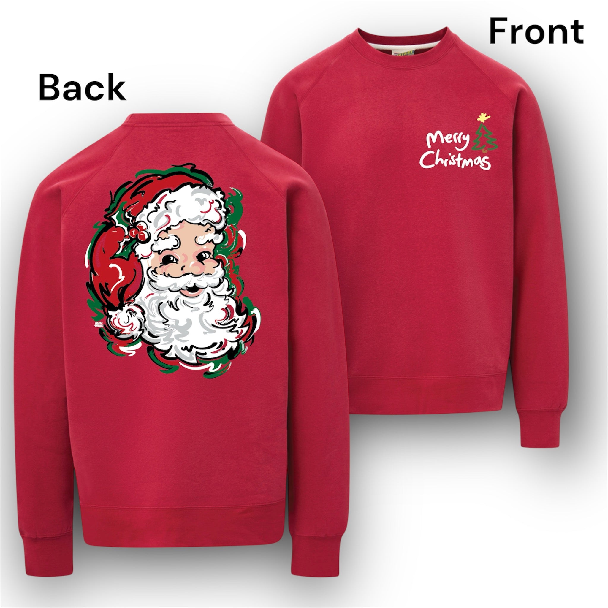 Merry Christmas Santa Fleece Crew by Justin Patten