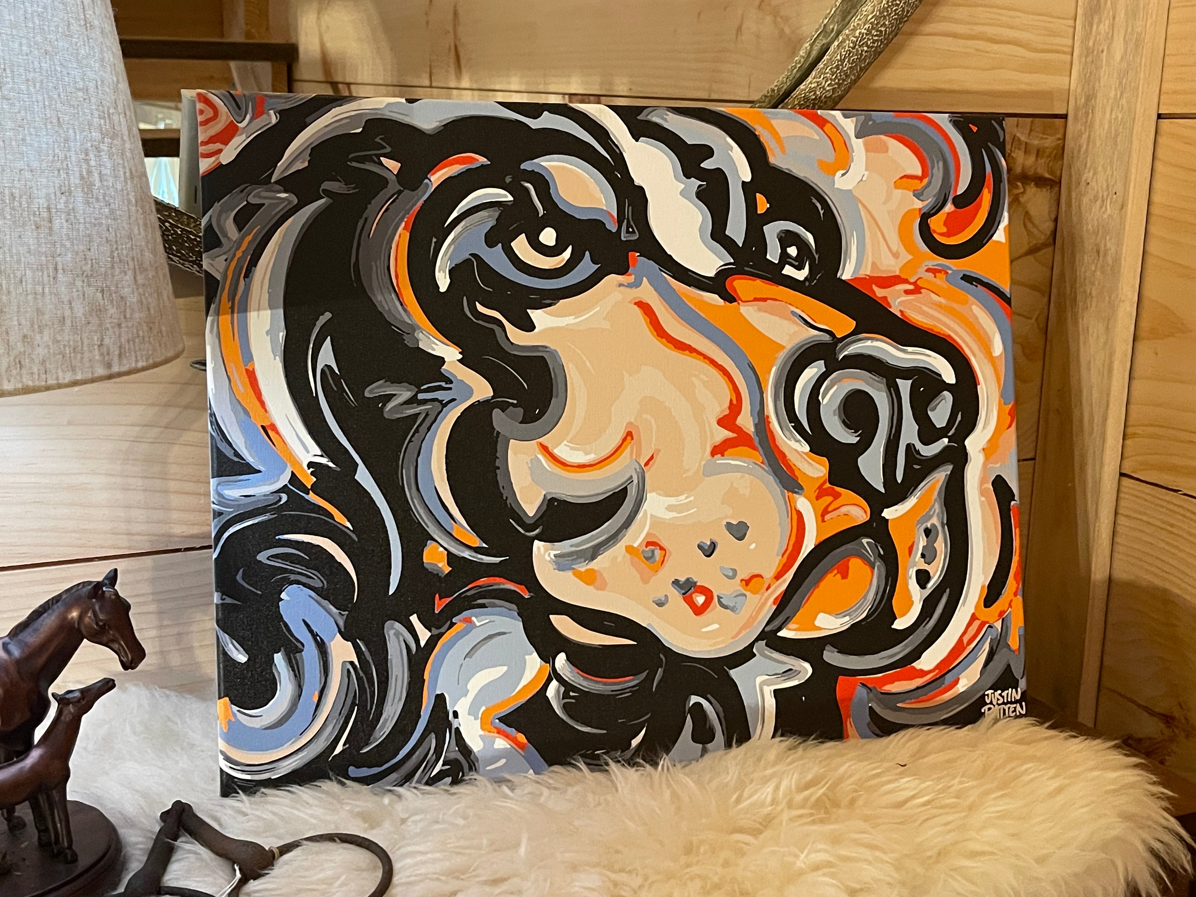 University of Tennessee 20" x 16" Smokey Mascot Wrapped Canvas Print by Justin Patten