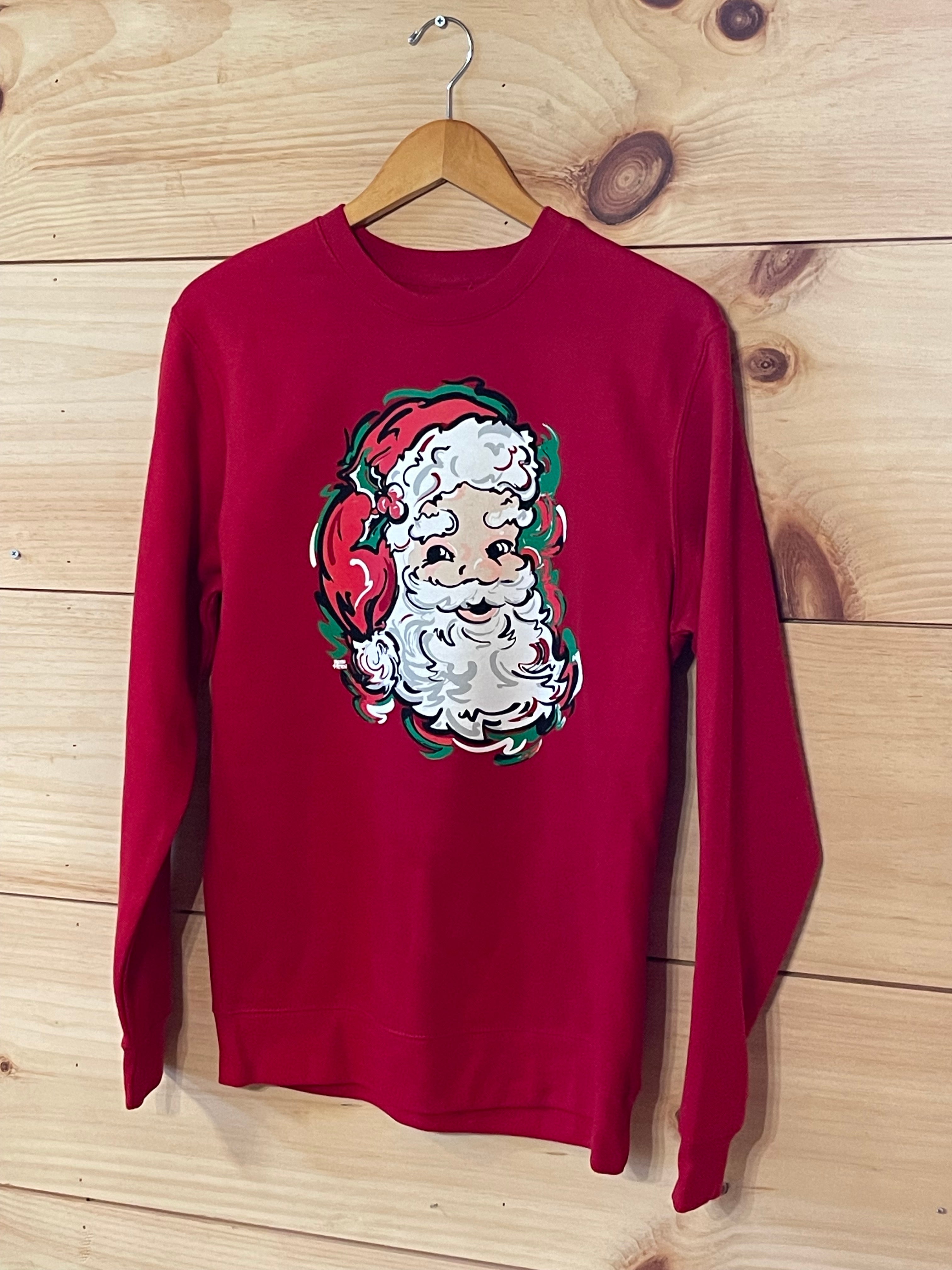 Santa Fleece Crew by Justin Patten (Red)
