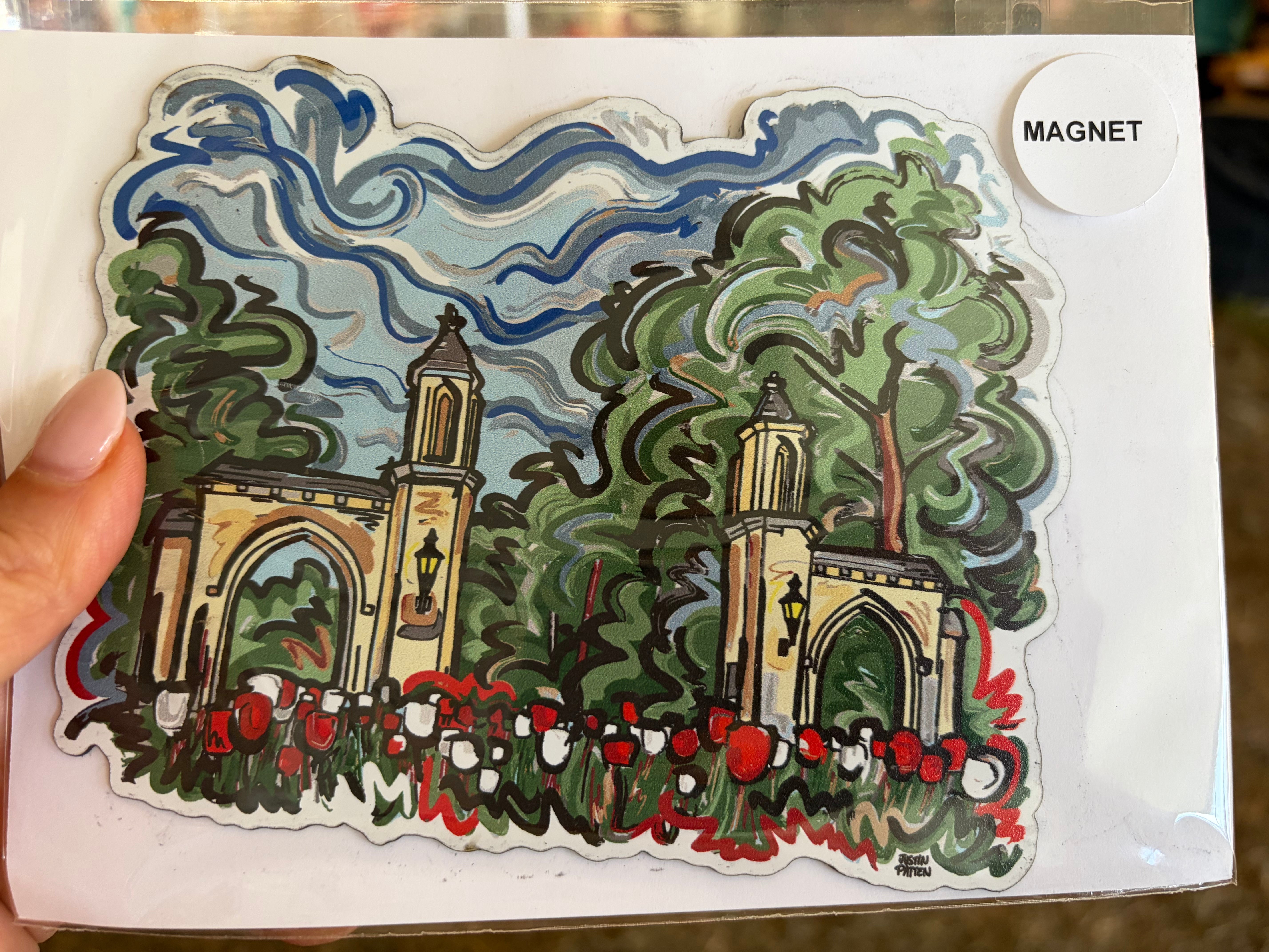 Indiana University Sample Gates Magnet by Justin Patten (4"x6", Storm Striker Art, IU Bloomington)