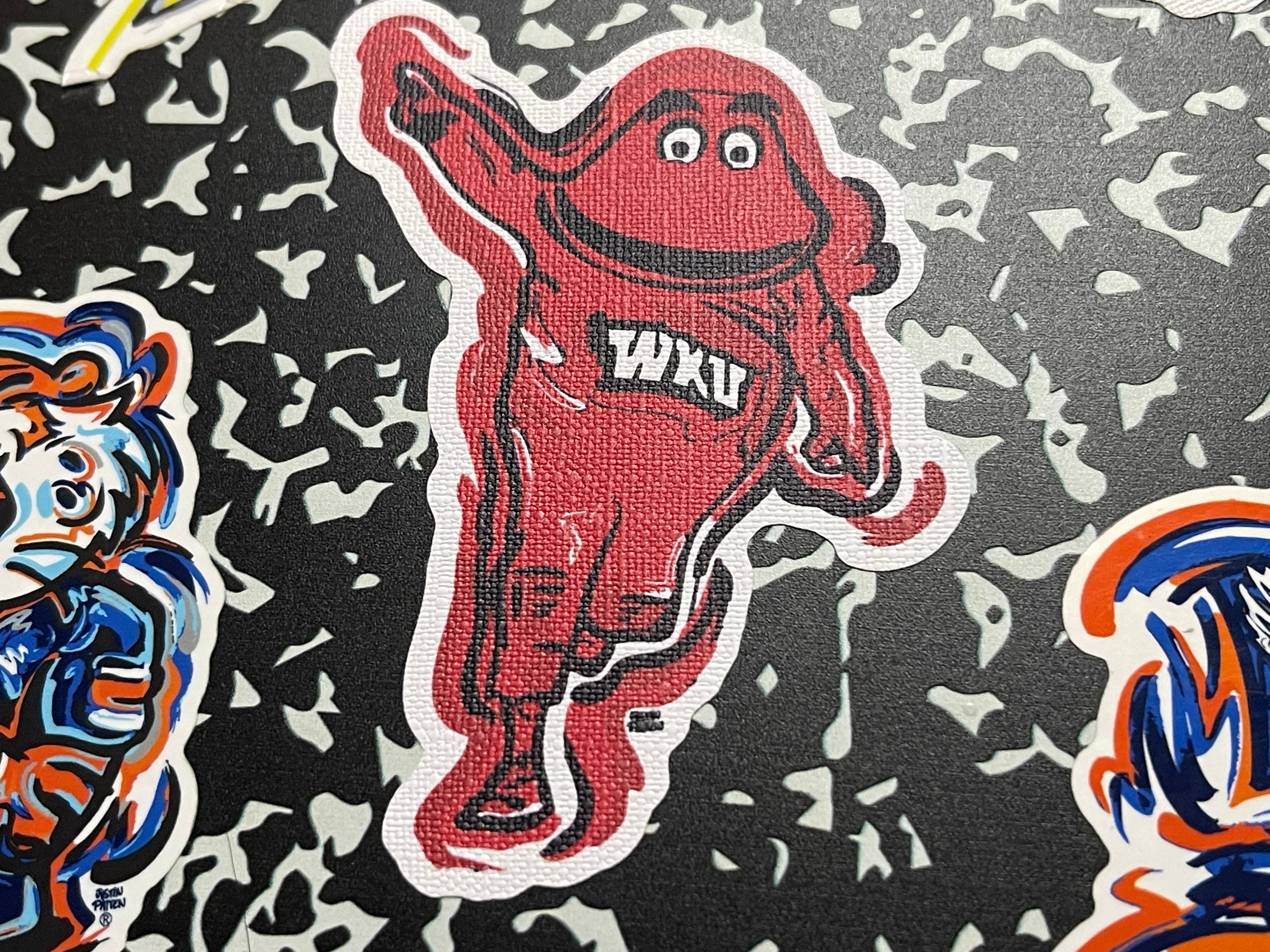 Western Kentucky University Big Red Mascot Durable Sticker by Justin Patten (WKU)