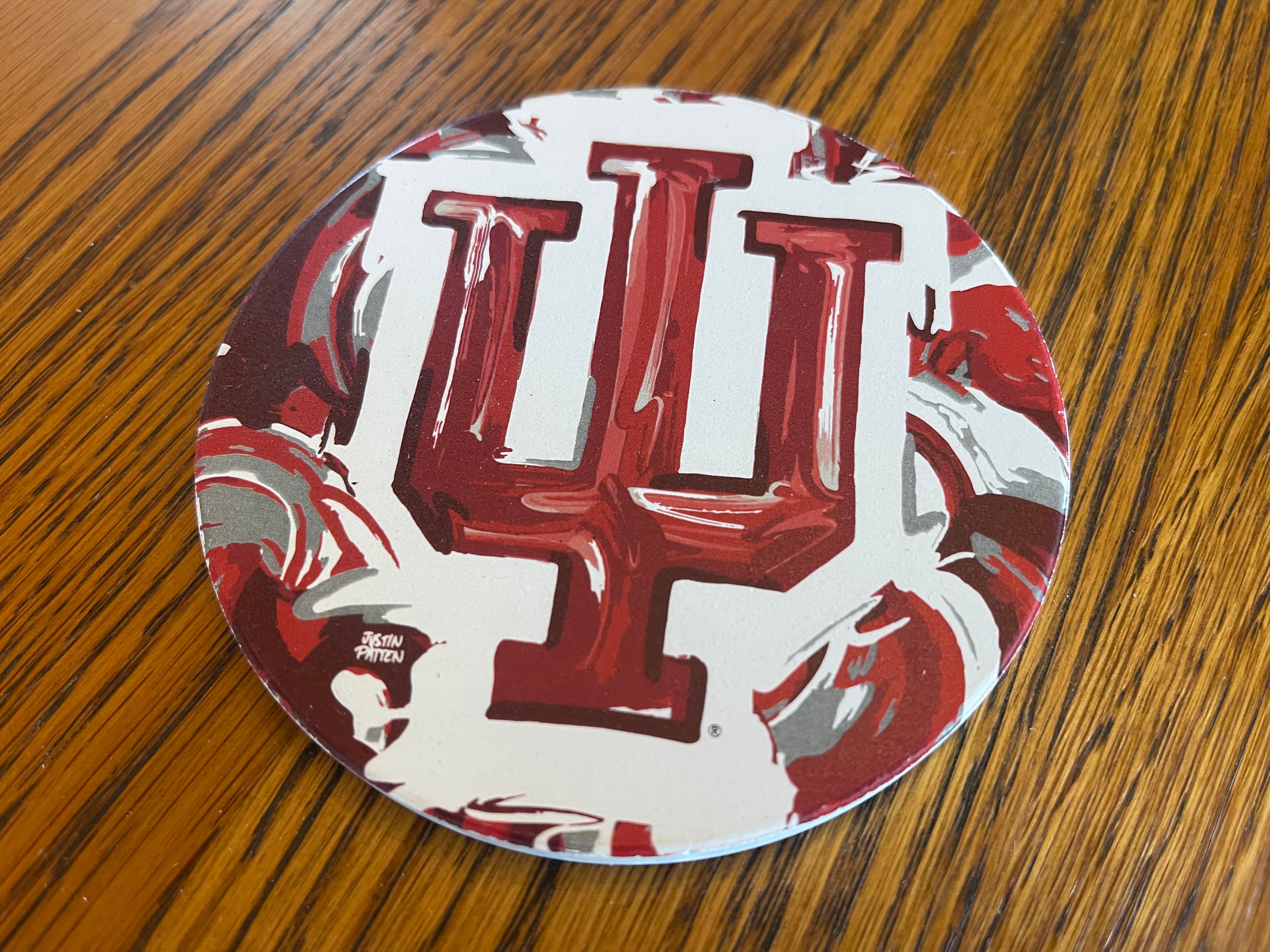Indiana University IU Trident Stone Coaster by Justin Patten