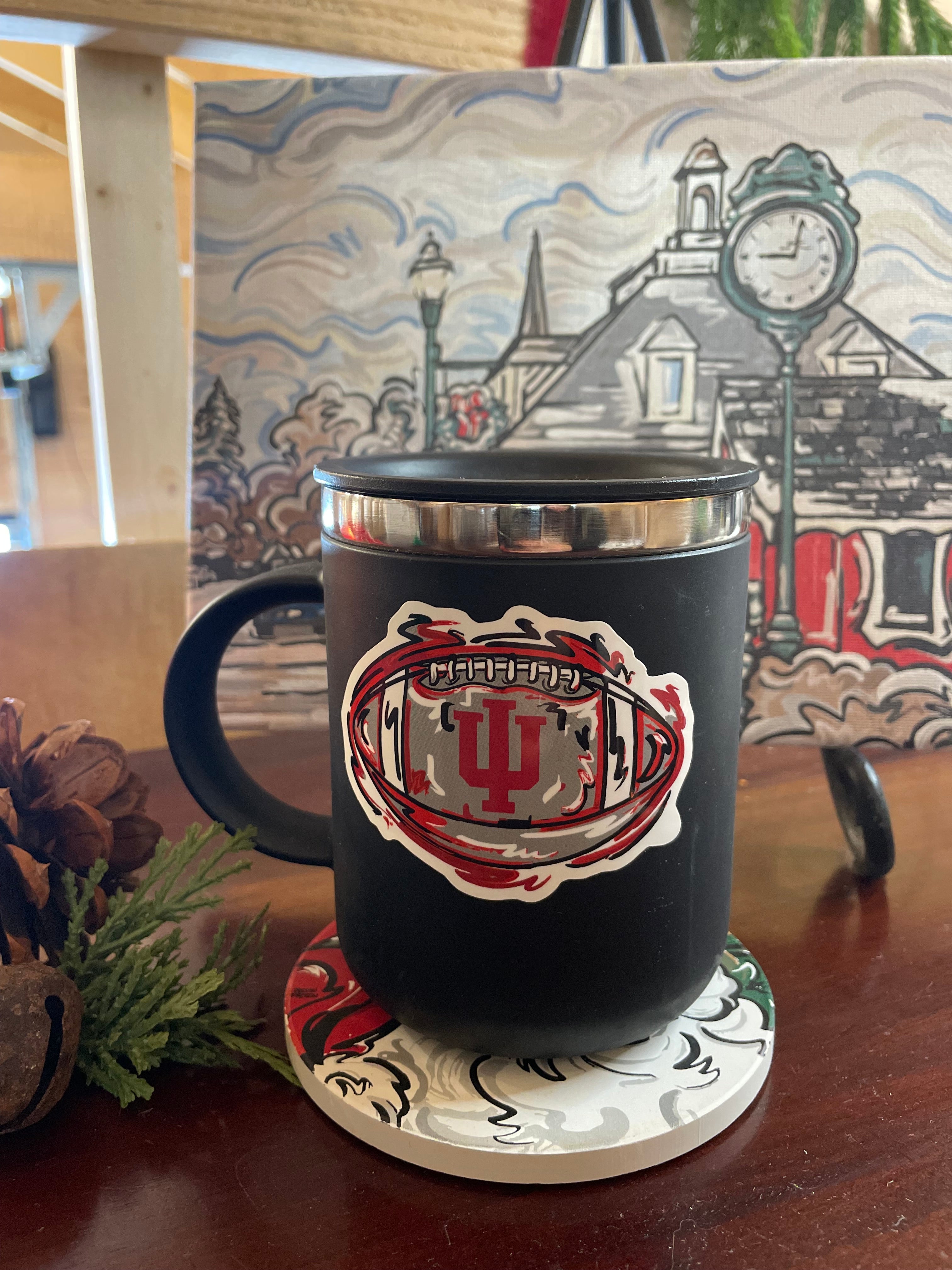 Indiana University IU Football Mini Vinyl Sticker by Justin Patten