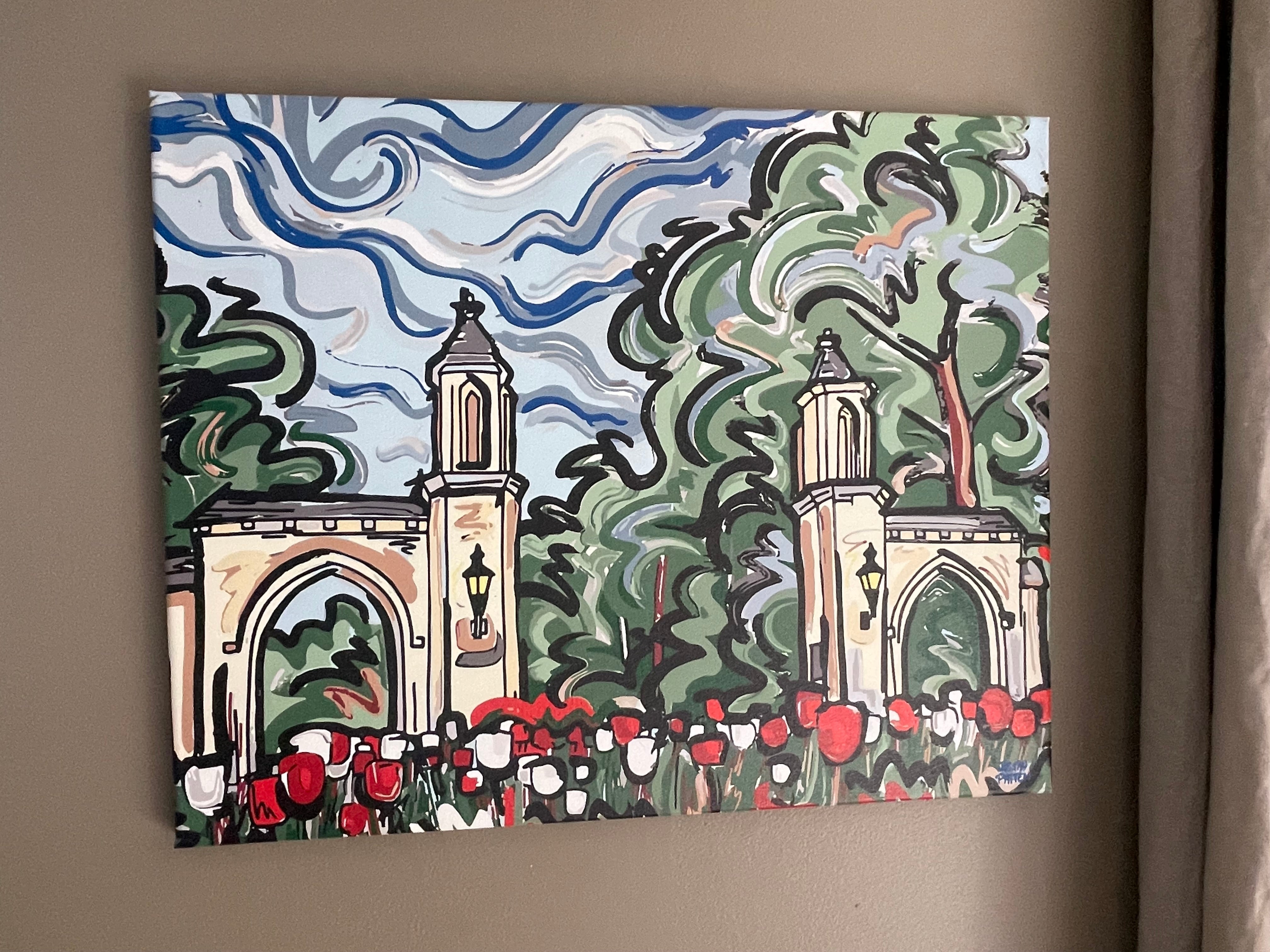 Indiana University 20" x 16" Wrapped Sample Gates Print #2 by Justin Patten (IU, Bison, Hoosiers, Bloomington)