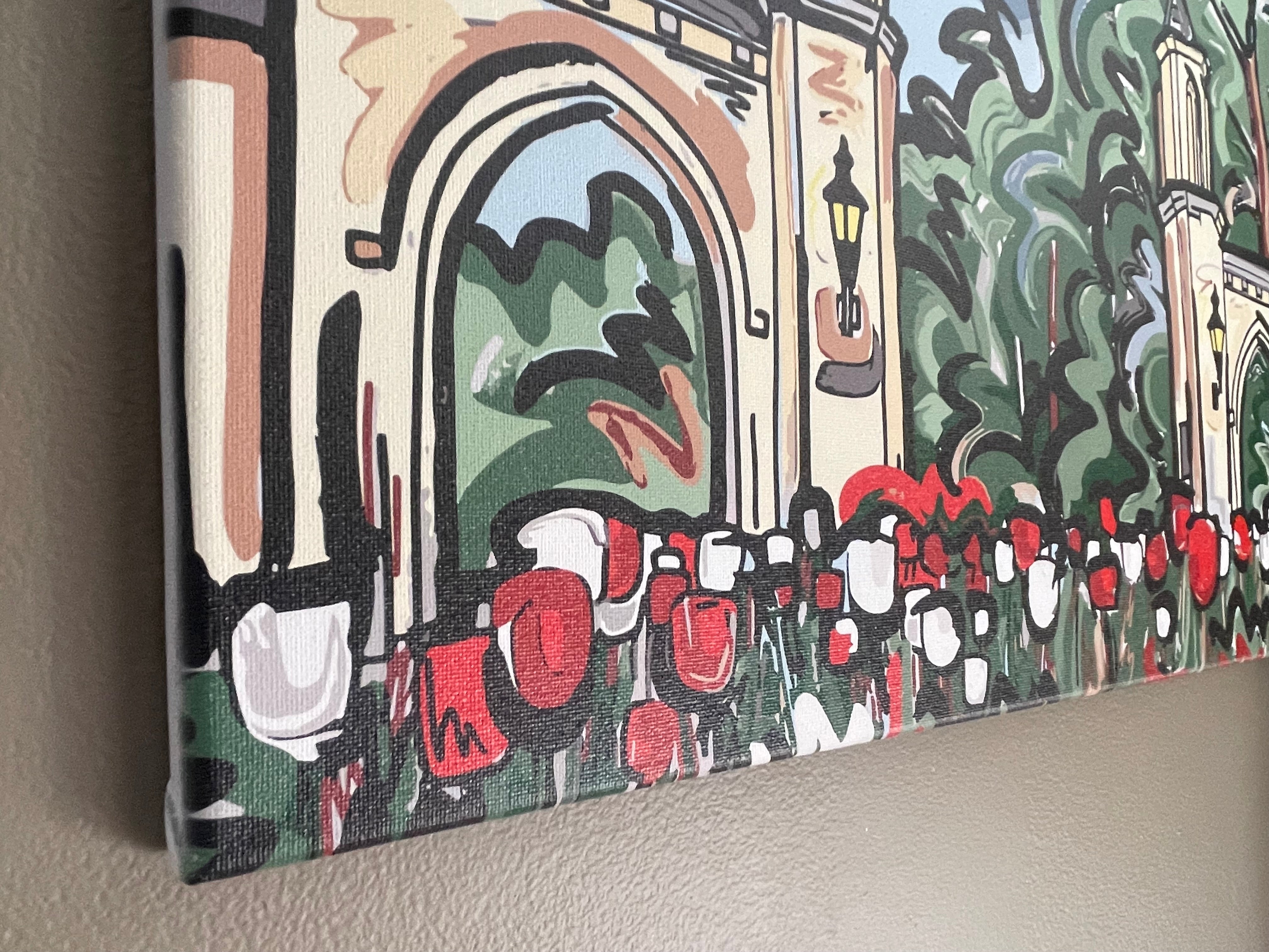 Indiana University 20" x 16" Wrapped Sample Gates Print #2 by Justin Patten (IU, Bison, Hoosiers, Bloomington)