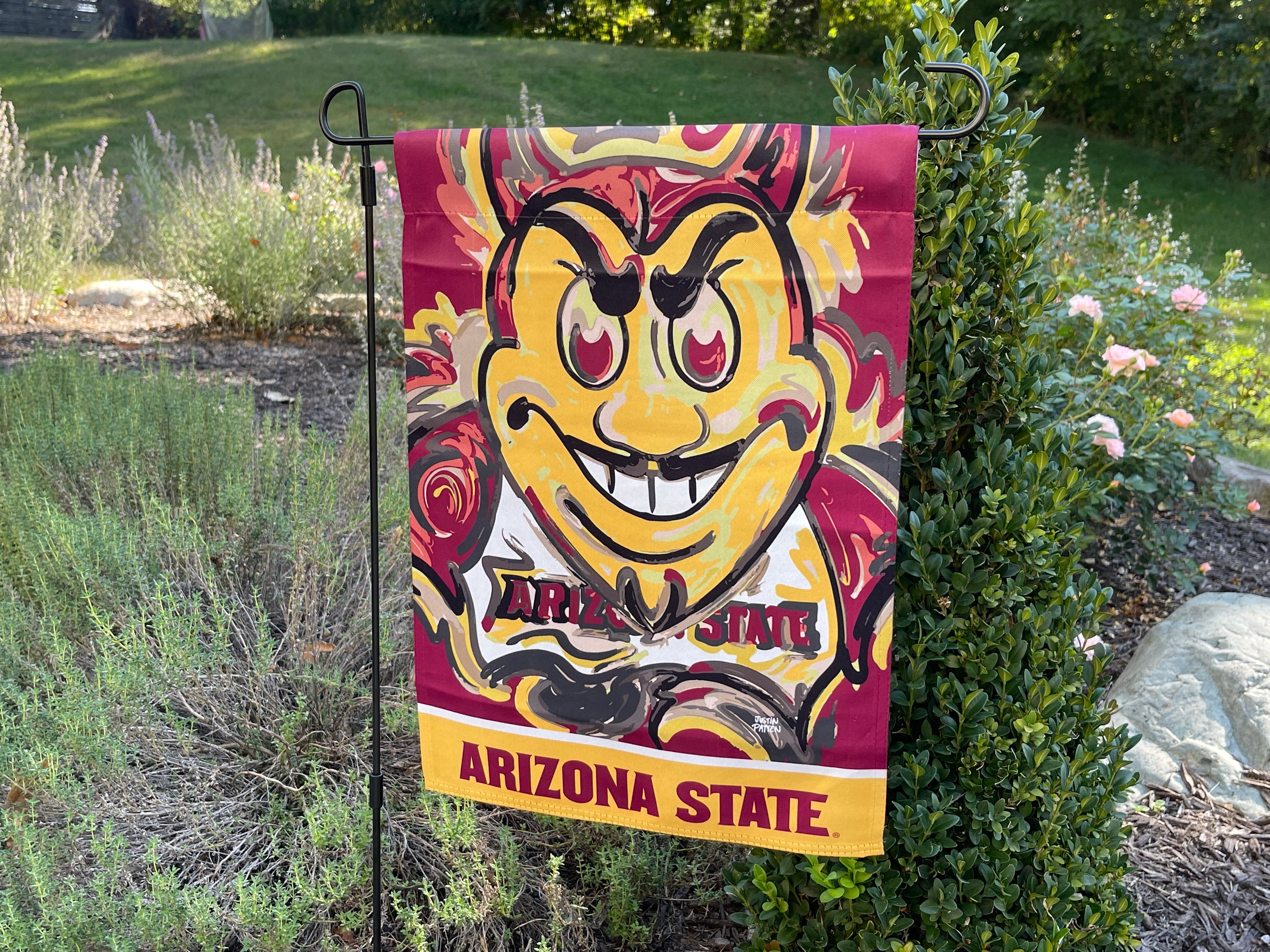 Arizona State University Mascot Garden Flag 12" x 18" by Justin Patten