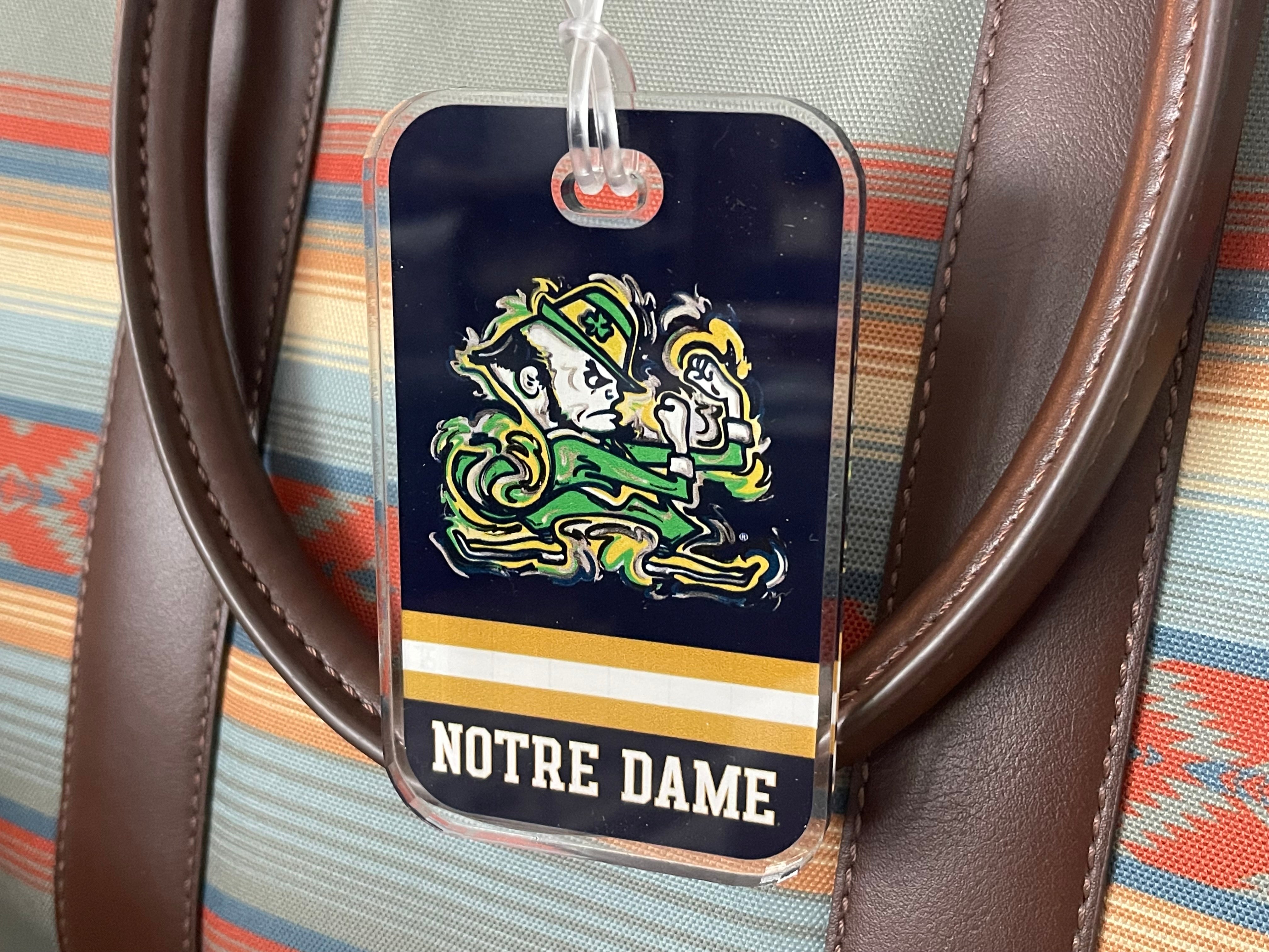 University of Notre Dame Bag Tag by Justin Patten (Officially Licensed Product, ND)