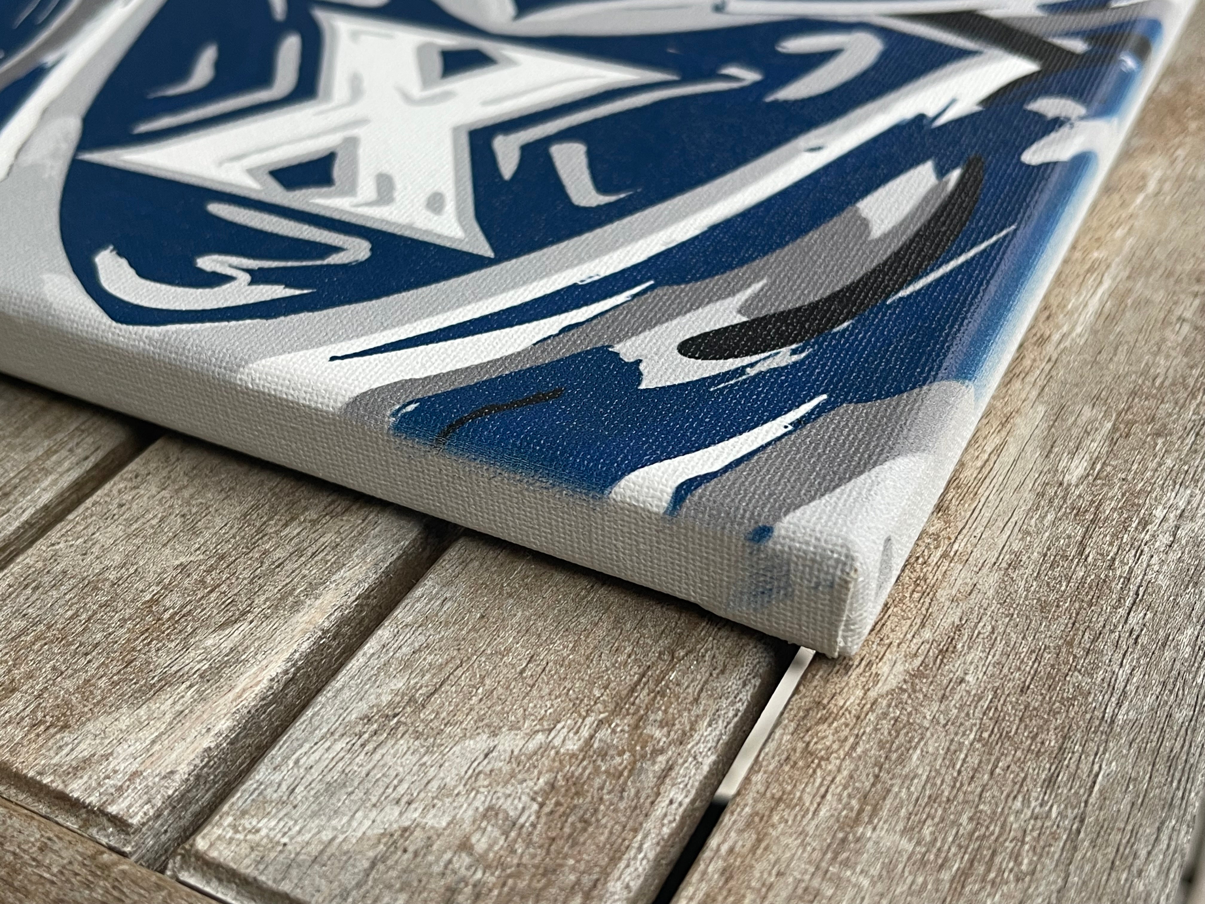 Xavier University 8"x10" Wrapped Musketeers Print (The Blue Blob, D'Artagnan, Cincinnati, Ohio, One for All)