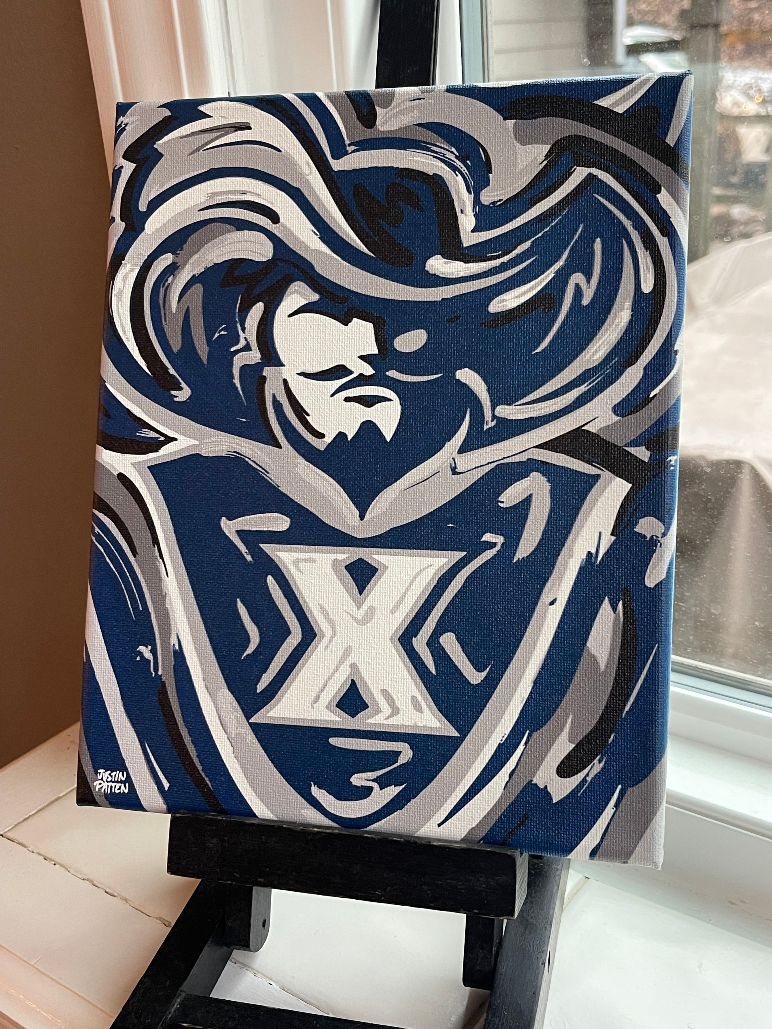 Xavier University 8"x10" Wrapped Musketeers Print (The Blue Blob, D'Artagnan, Cincinnati, Ohio, One for All)