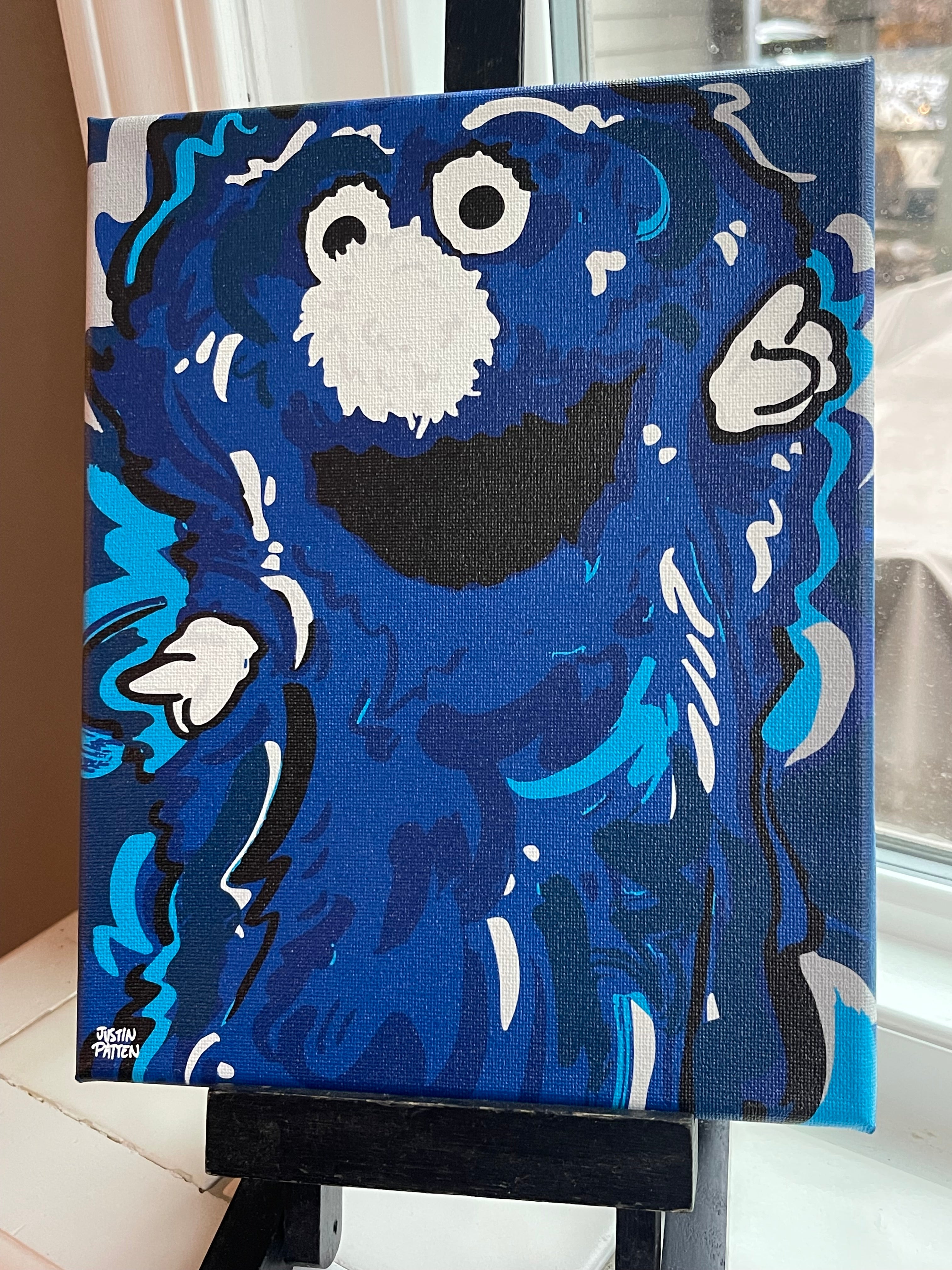 Xavier University 8"x10" Wrapped Blue Blob Mascot Print (The Blue Blob, D'Artagnan, Cincinnati, Ohio, One for All)